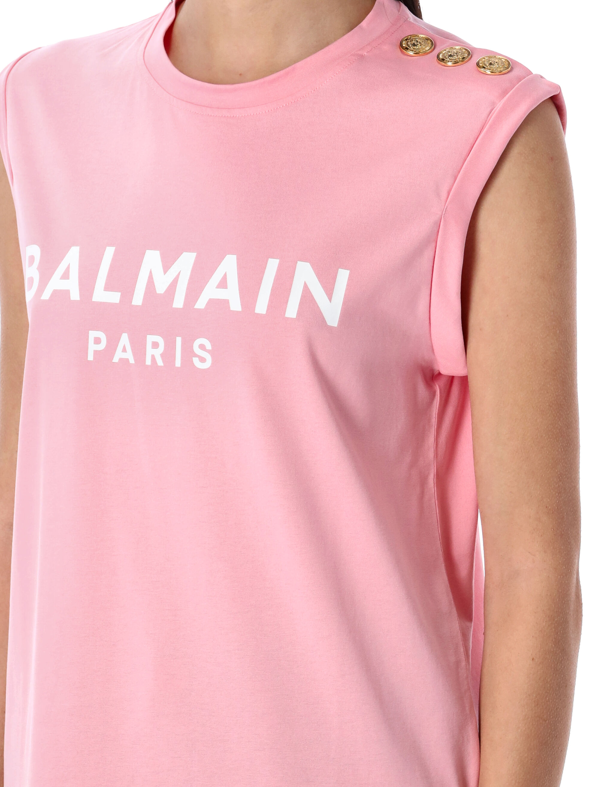 Balmain T-shirts and Polos Pink CF1ED001BB02OLA (Balmain / タンクトップ・キャミソール ) | Balmain (バルマン)(2)
