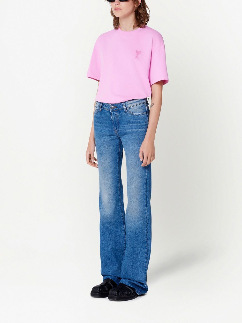 Ami Paris T-shirts and Polos Pink UTS004726663 (AMI Paris / Tシャツ・カットソー ) | AMI Paris (アミパリス)(5)