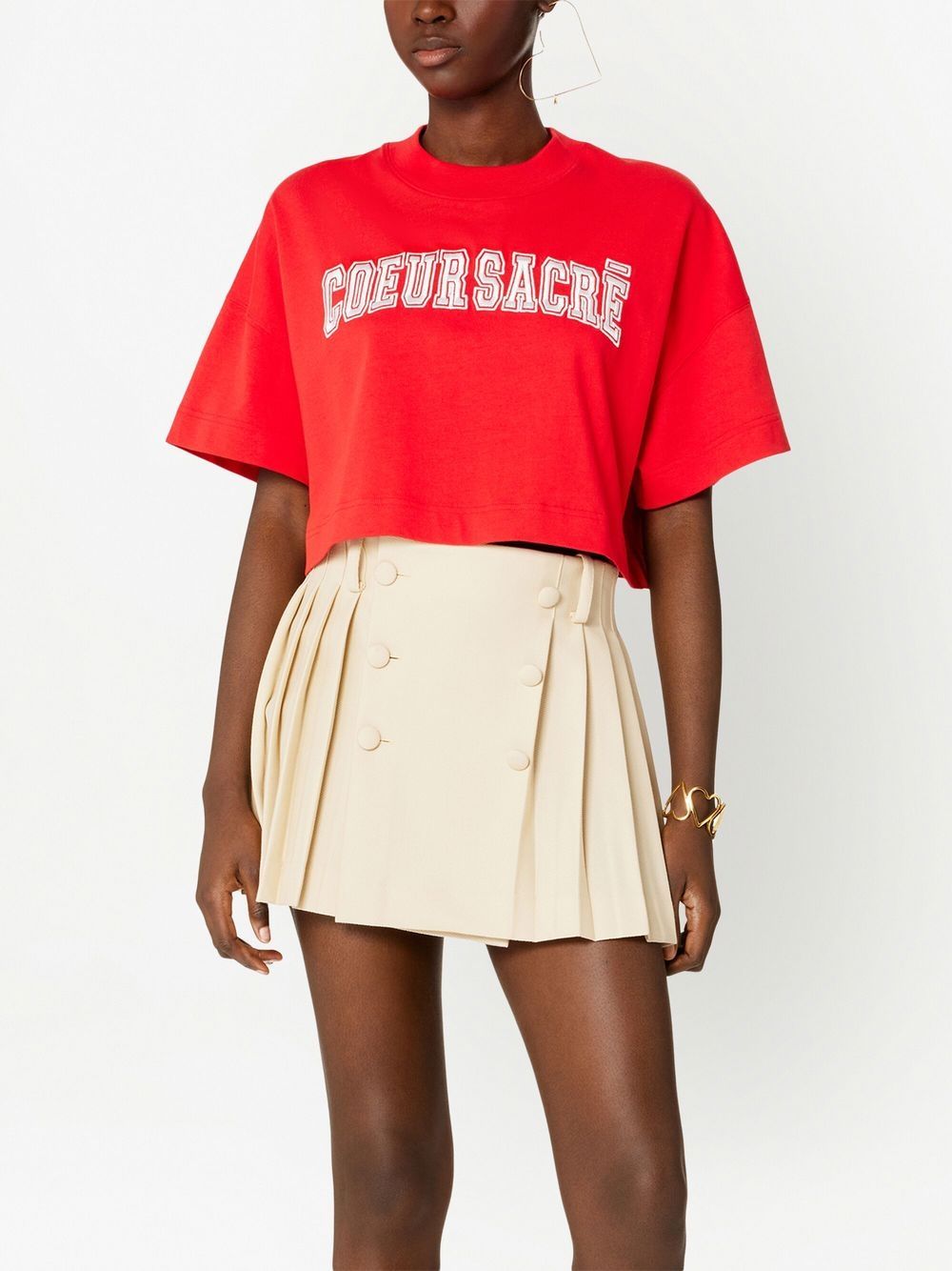 Ami Paris T-shirts and Polos Red FTS009726681 (AMI Paris / Tシャツ・カットソー ) | AMI Paris (アミパリス)(2)