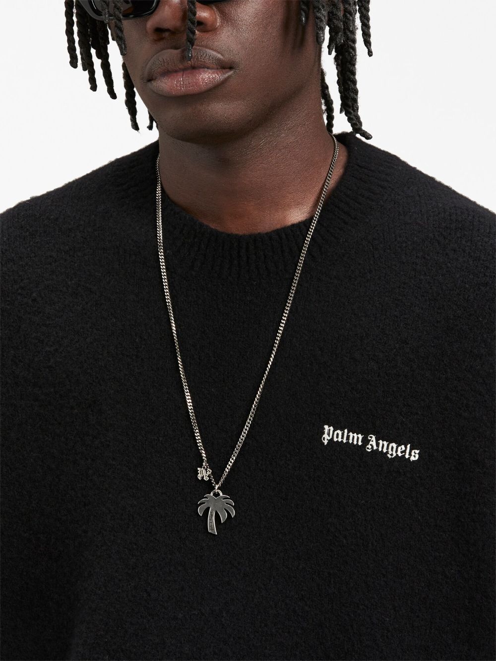 Palm Angels Sweaters Black PMHE054F23KNI0051001 (Palm Angels / ニット・セーター・カーディガン ) | Palm Angels (パームエンジェルス)(3)