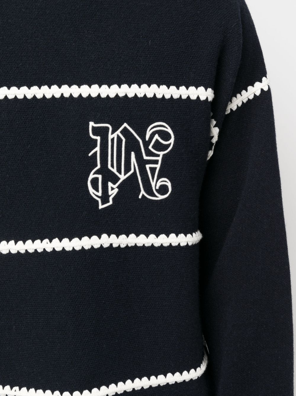 Palm Angels Sweaters Blue PMHE048E23KNI0014603 (Palm Angels / ニット・セーター・カーディガン ) | Palm Angels (パームエンジェルス)(3)