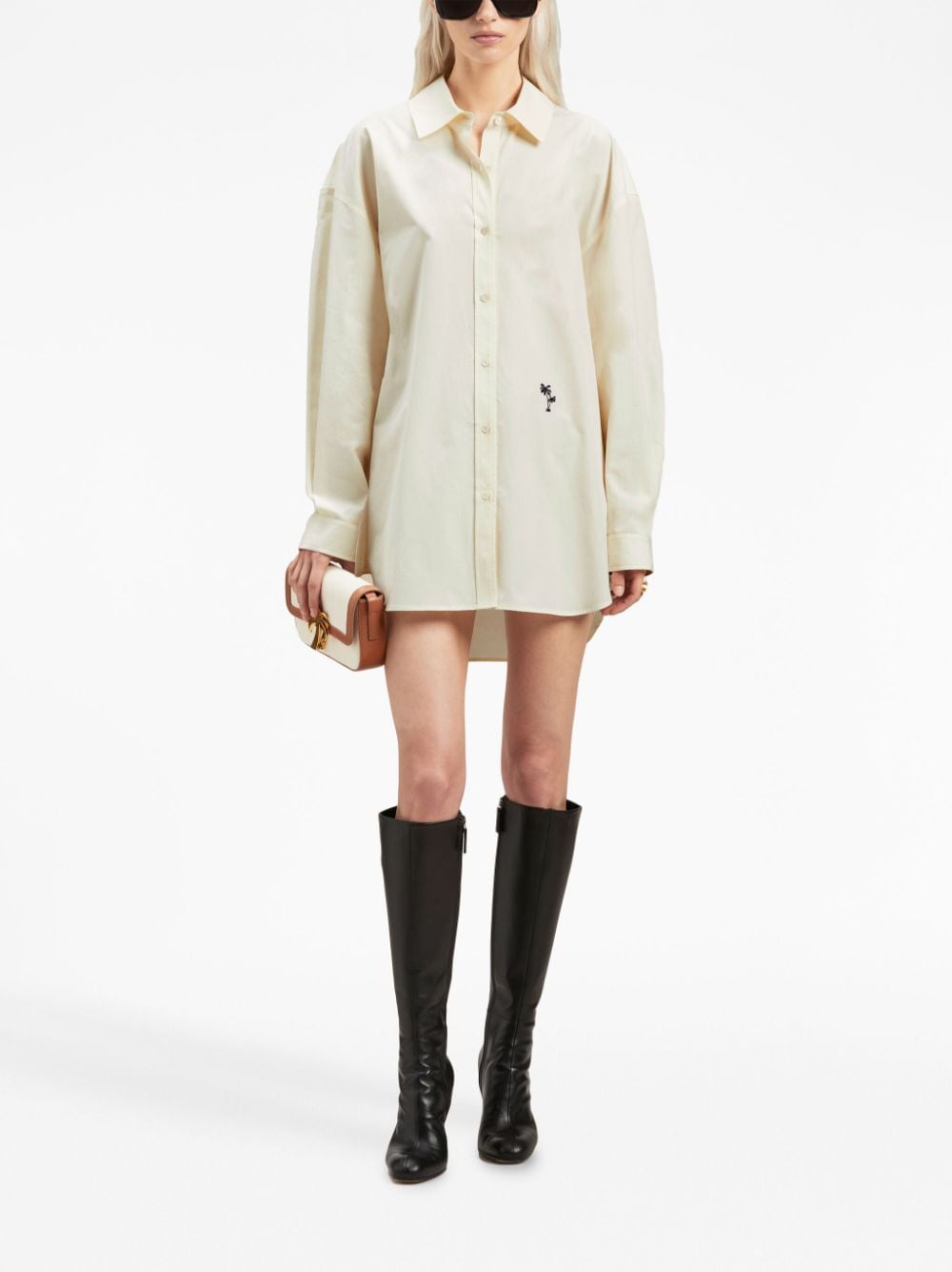 Palm Angels Shirts Beige PWGE004F23FAB0010410 (Palm Angels / シャツ・ブラウス ) | Palm Angels (パームエンジェルス)(1)