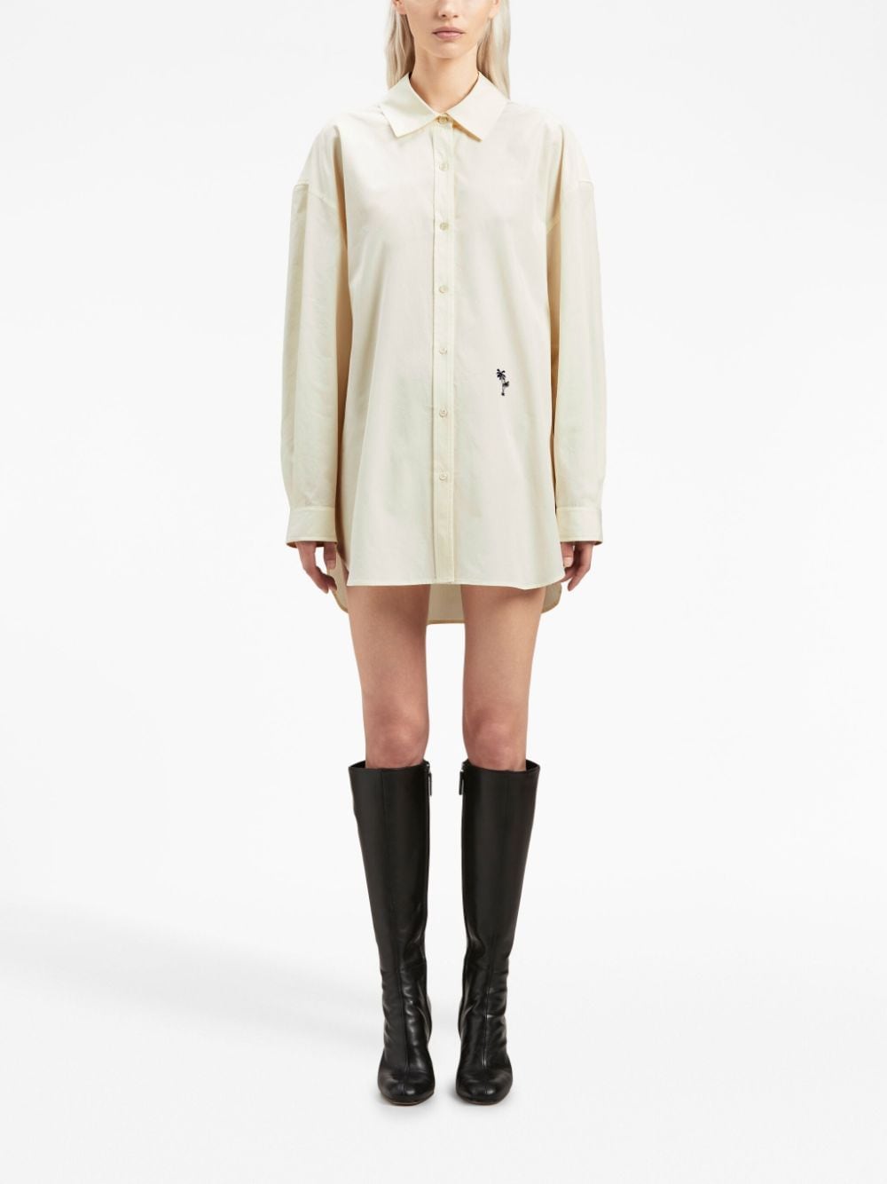 Palm Angels Shirts Beige PWGE004F23FAB0010410 (Palm Angels / シャツ・ブラウス ) | Palm Angels (パームエンジェルス)(3)