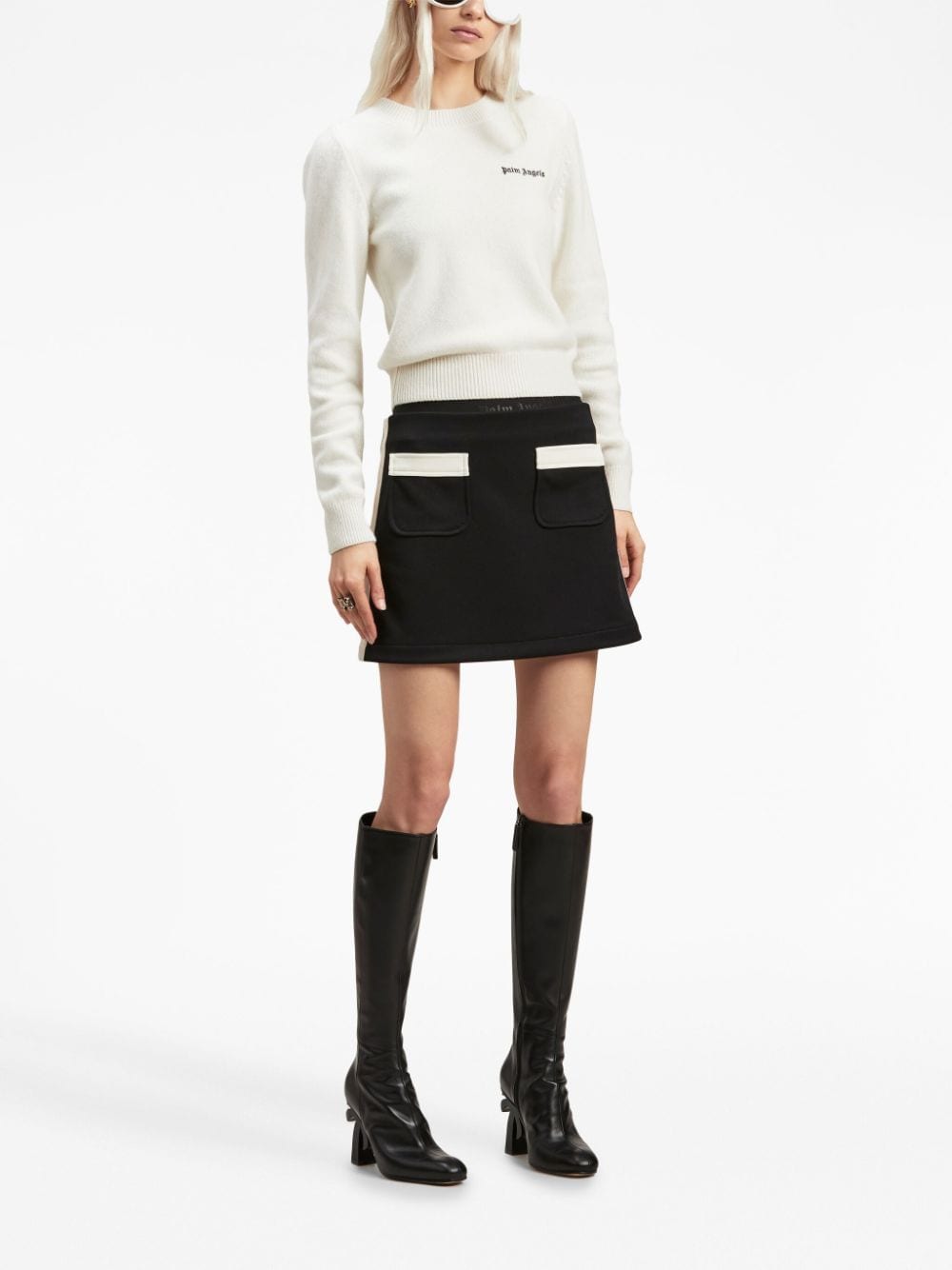 Palm Angels Sweaters Beige PWHE051F23KNI0010410 (Palm Angels / ニット・セーター・カーディガン ) | Palm Angels (パームエンジェルス)(1)