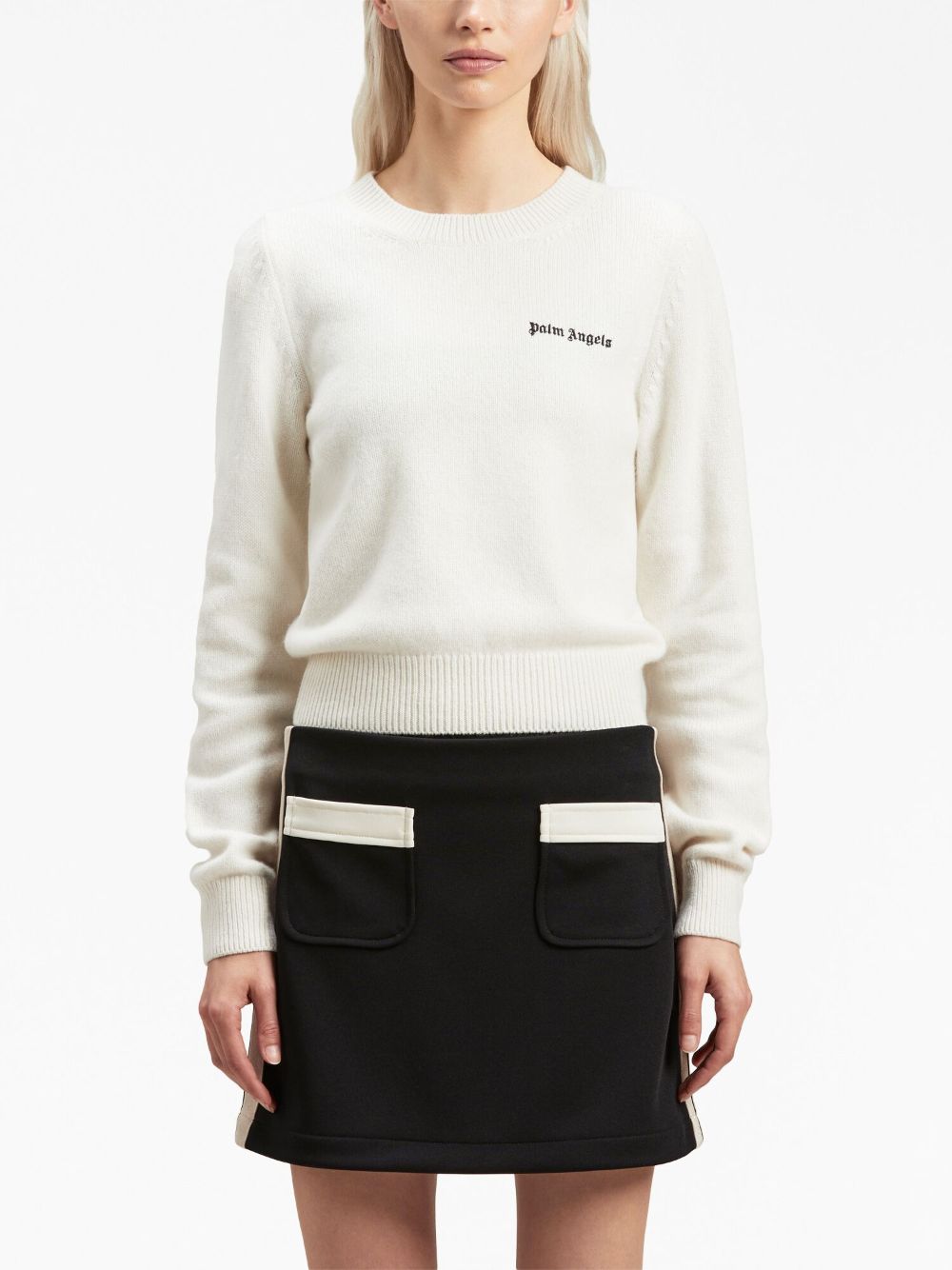 Palm Angels Sweaters Beige PWHE051F23KNI0010410 (Palm Angels / ニット・セーター・カーディガン ) | Palm Angels (パームエンジェルス)(2)