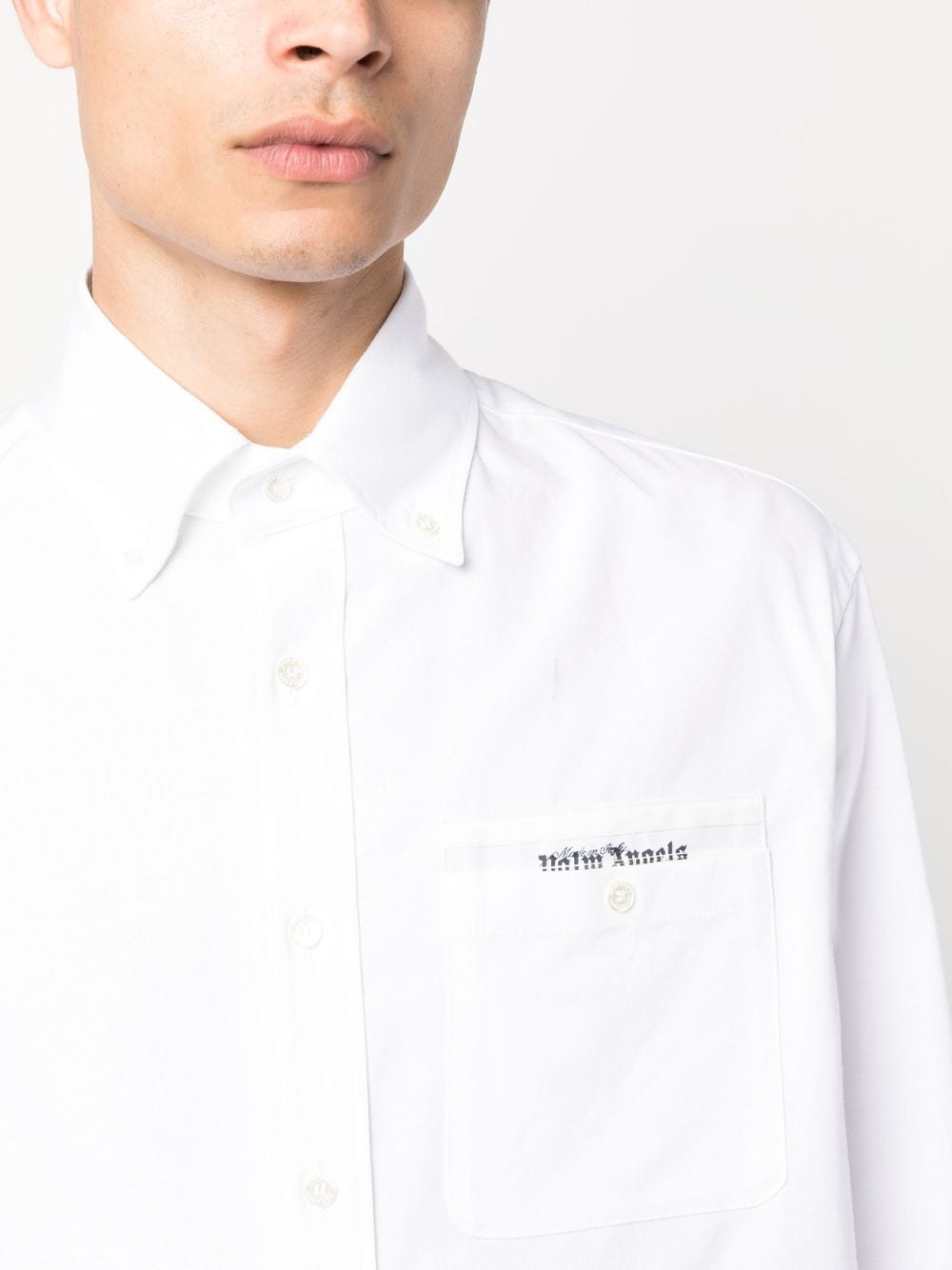 Palm Angels Shirts White PMGE012E23FAB0010110 (Palm Angels / シャツ・ブラウス ) | Palm Angels (パームエンジェルス)(3)