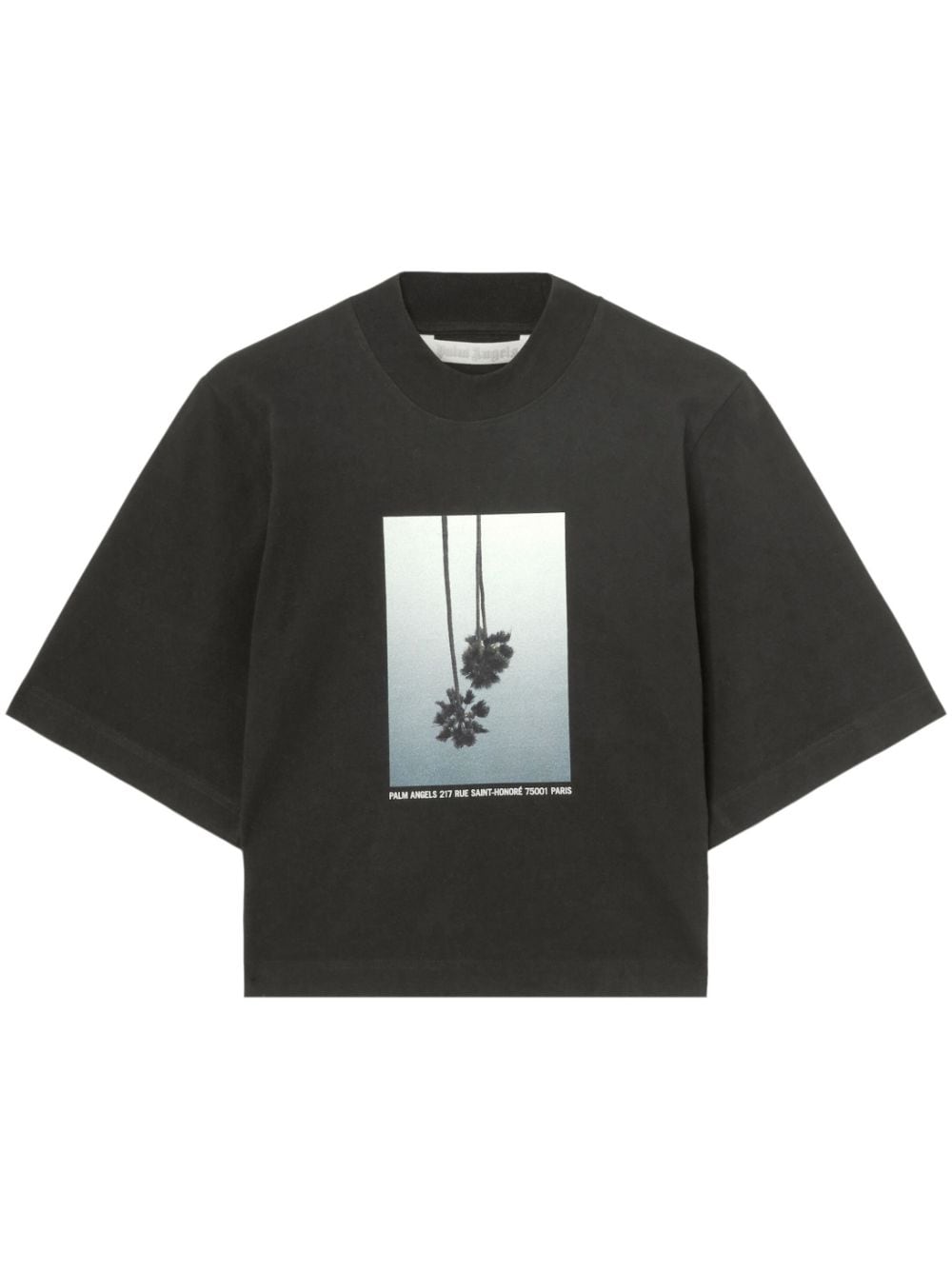 Tシャツ・カットソー PALM ANGELS Women Tops PWAA020E23JER001 1005 black PALM ANGELS: printed cotton t-shirt - Black | Palm Angels t