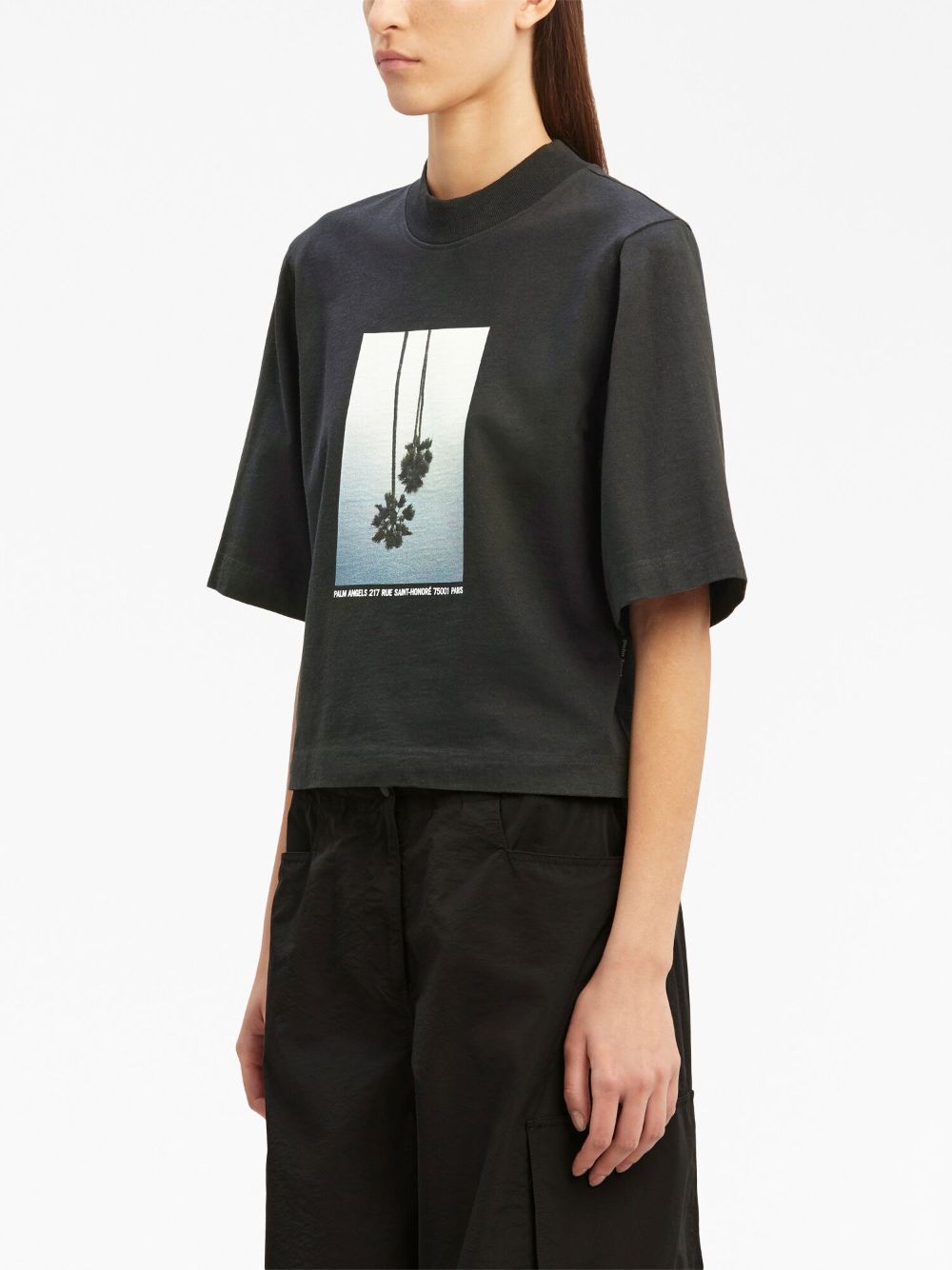 Palm Angels T-shirts and Polos Black PWAA020E23JER0011005 (Palm Angels / Tシャツ・カットソー ) | Palm Angels (パームエンジェルス)(3)