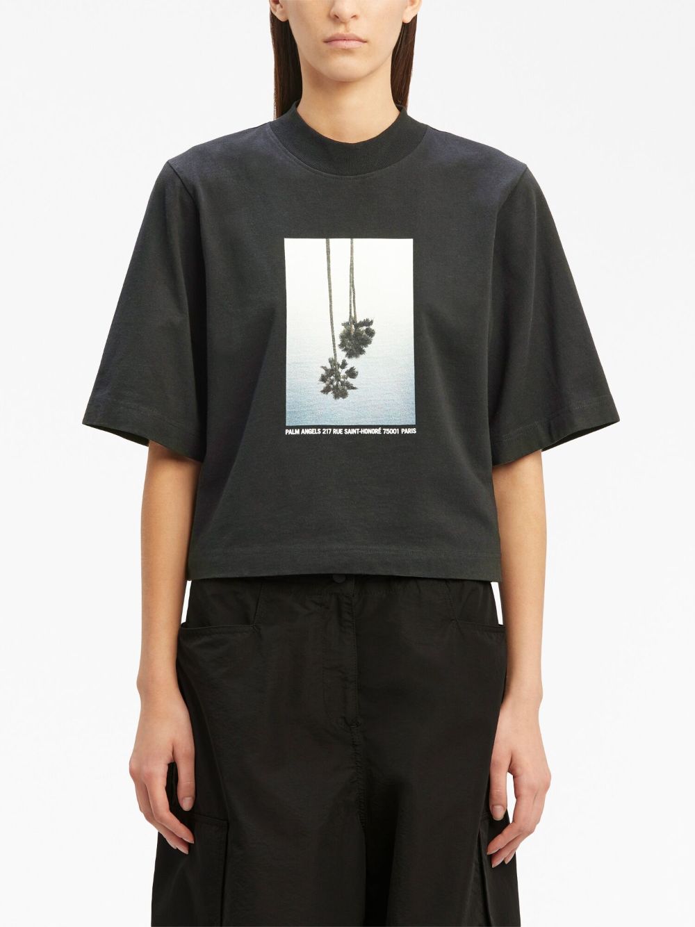Palm Angels T-shirts and Polos Black PWAA020E23JER0011005 (Palm Angels / Tシャツ・カットソー ) | Palm Angels (パームエンジェルス)(4)