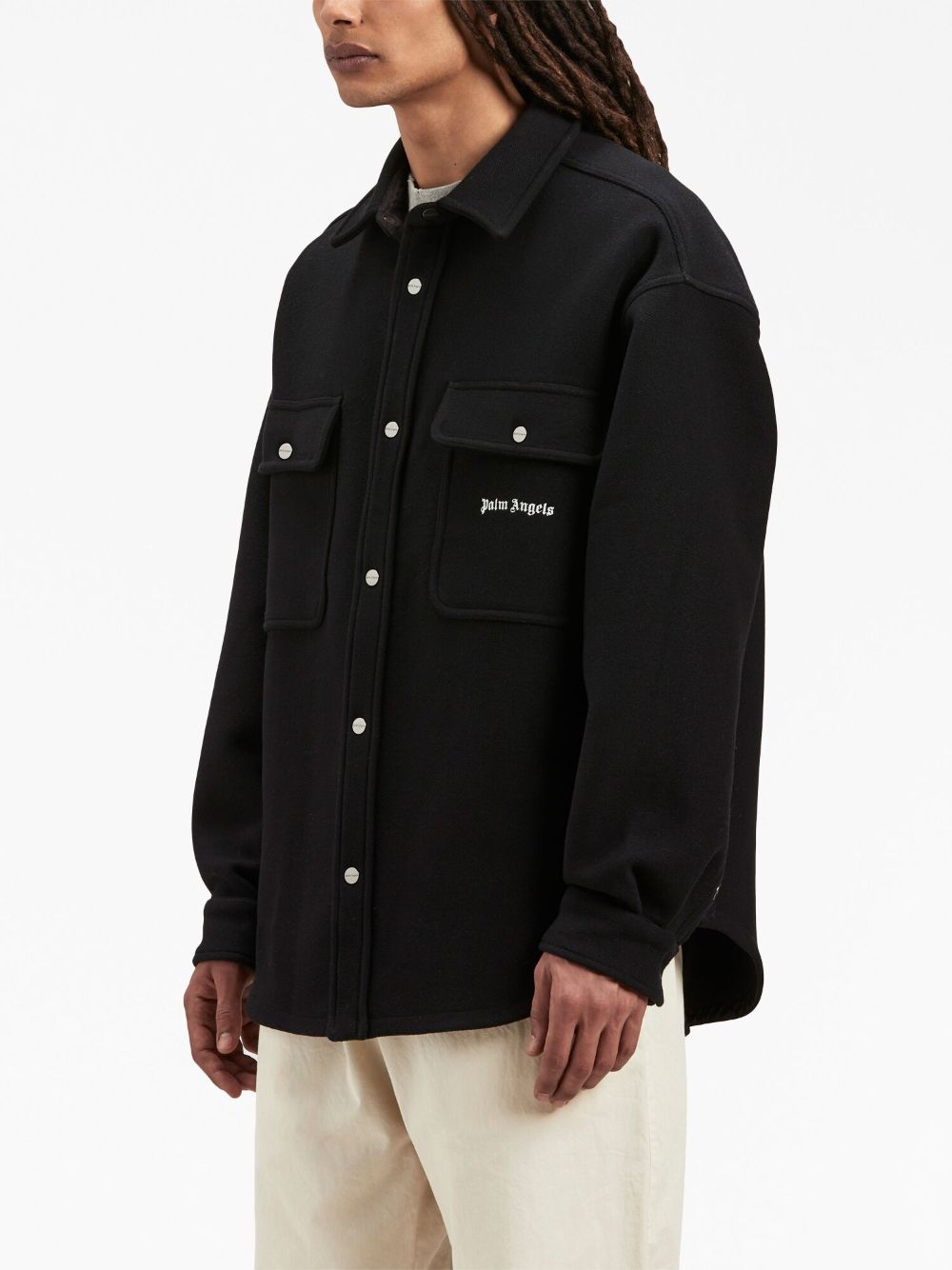 Palm Angels Jackets Black PMES012F23FAB0021001 (Palm Angels / カジュアルジャケット ) | Palm Angels (パームエンジェルス)(5)