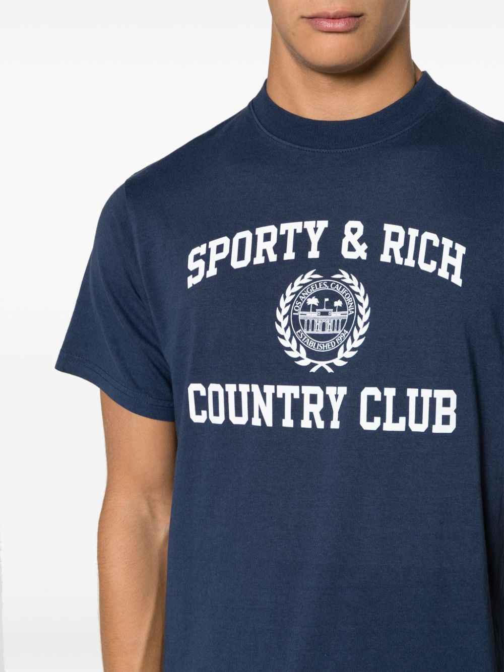 SPORTY & RICH T-shirts and Polos Blue TSAW2353NANAVY31 (Sporty & Rich / Tシャツ・カットソー ) | Sporty & Rich (スポーティアンドリッチ)(5)