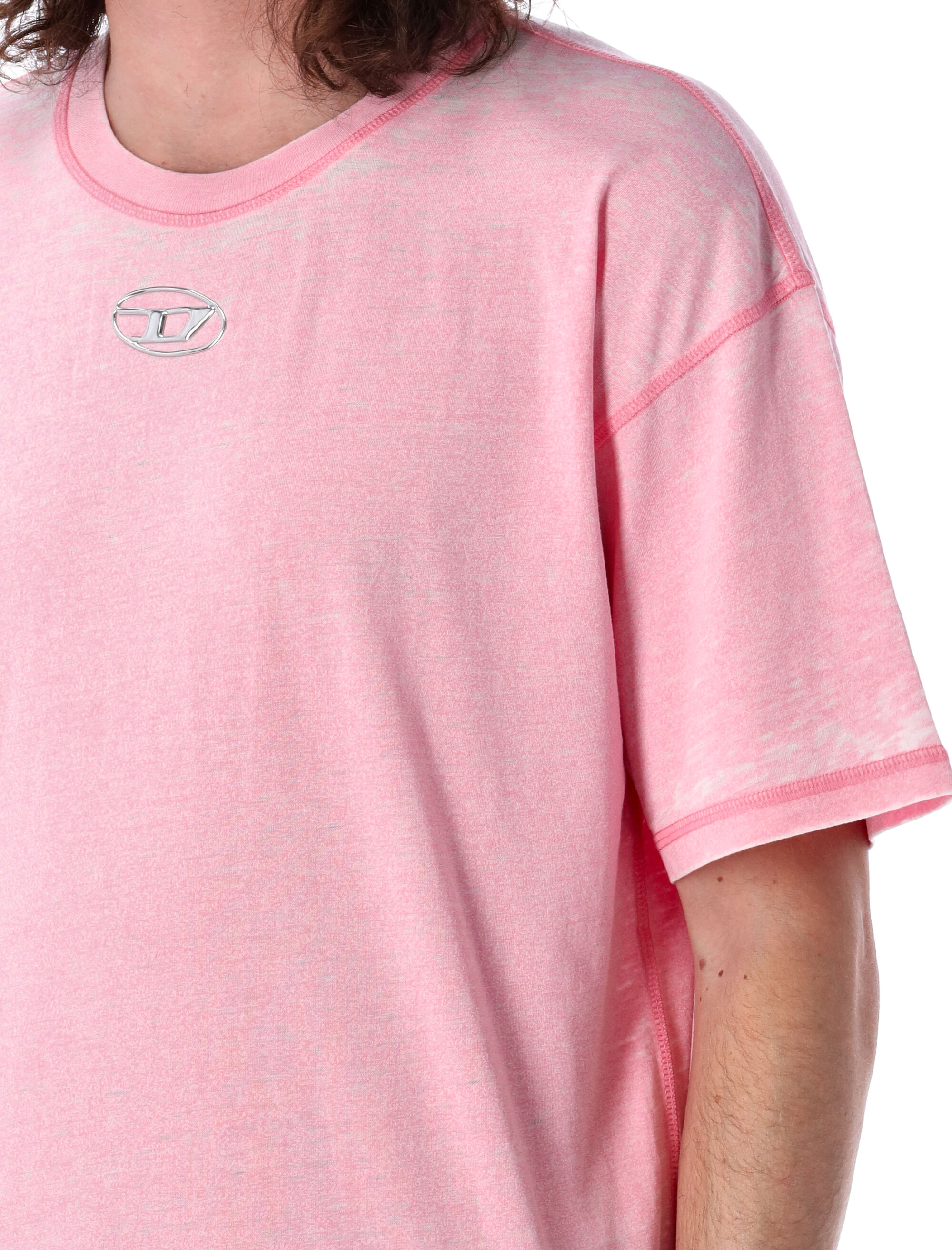 Tシャツ・カットソー DIESEL Men T-shirt Pink A161460CPAJ 3DM Diesel T-shirts and Polos Pink (Diesel/Tシャツ・カットソー
