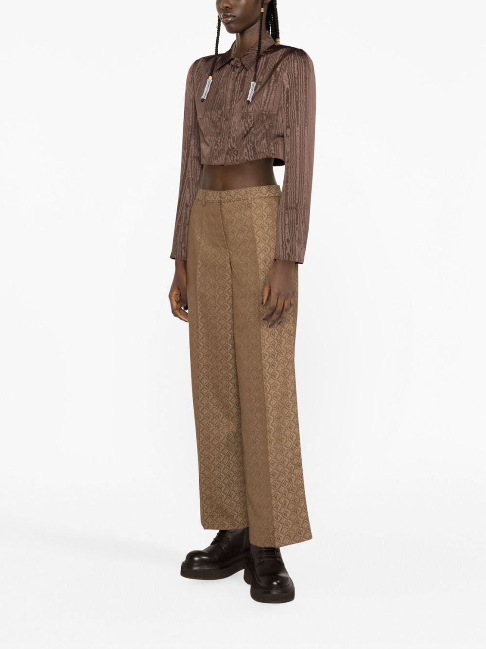 MARINE SERRE Trousers Beige WPA016CWOV0021BG60 (MARINE SERRE / パンツ ) | MARINE SERRE (マリーン セル)(3)