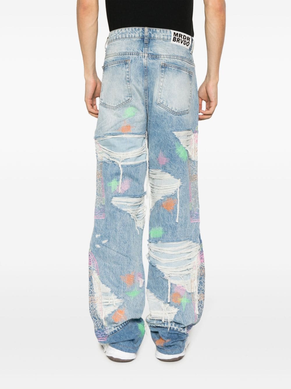 WHO DECIDES WAR BY EV BRAVADO Jeans Blue TECHNICOLOREMBROIDERYDENIMSKY (WHO DECIDES WAR / ジーンズ ) | WHO DECIDES WAR (フー ディサイズ ウォー)(1)