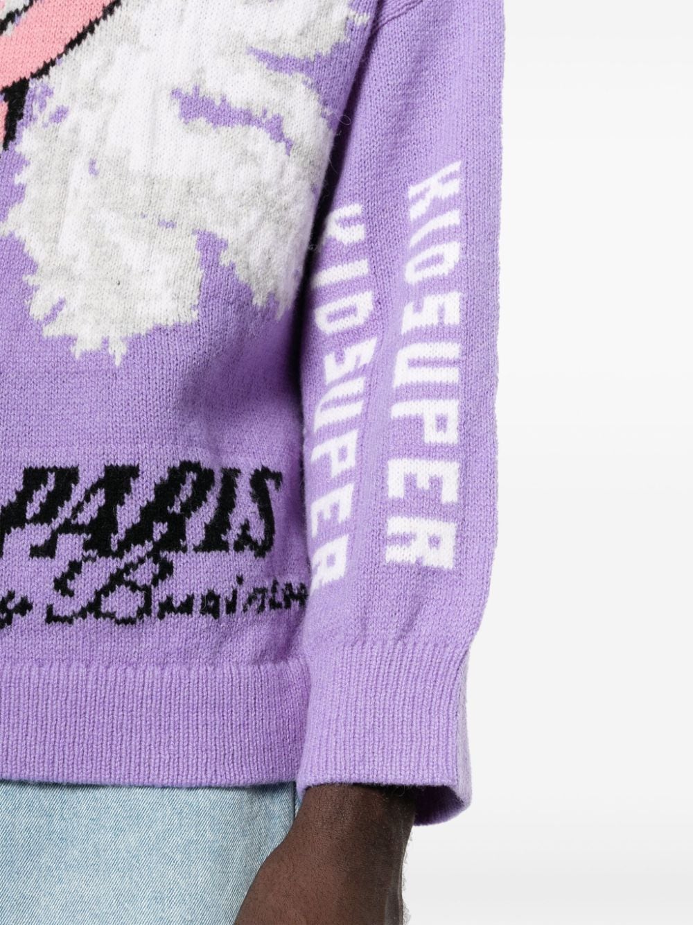KIDSUPER Sweaters Purple AW23SW08PURPLE (KidSuper Studios / ニット・セーター・カーディガン ) | KidSuper Studios (キッドスーパー ストゥディオス)(2)