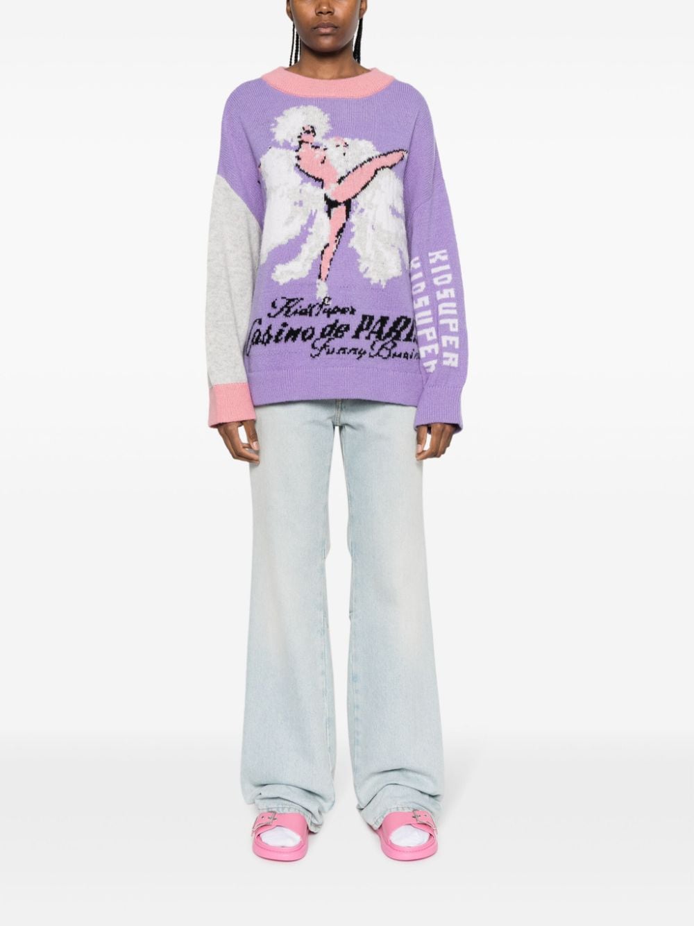 KIDSUPER Sweaters Purple AW23SW08PURPLE (KidSuper Studios / ニット・セーター・カーディガン ) | KidSuper Studios (キッドスーパー ストゥディオス)(3)