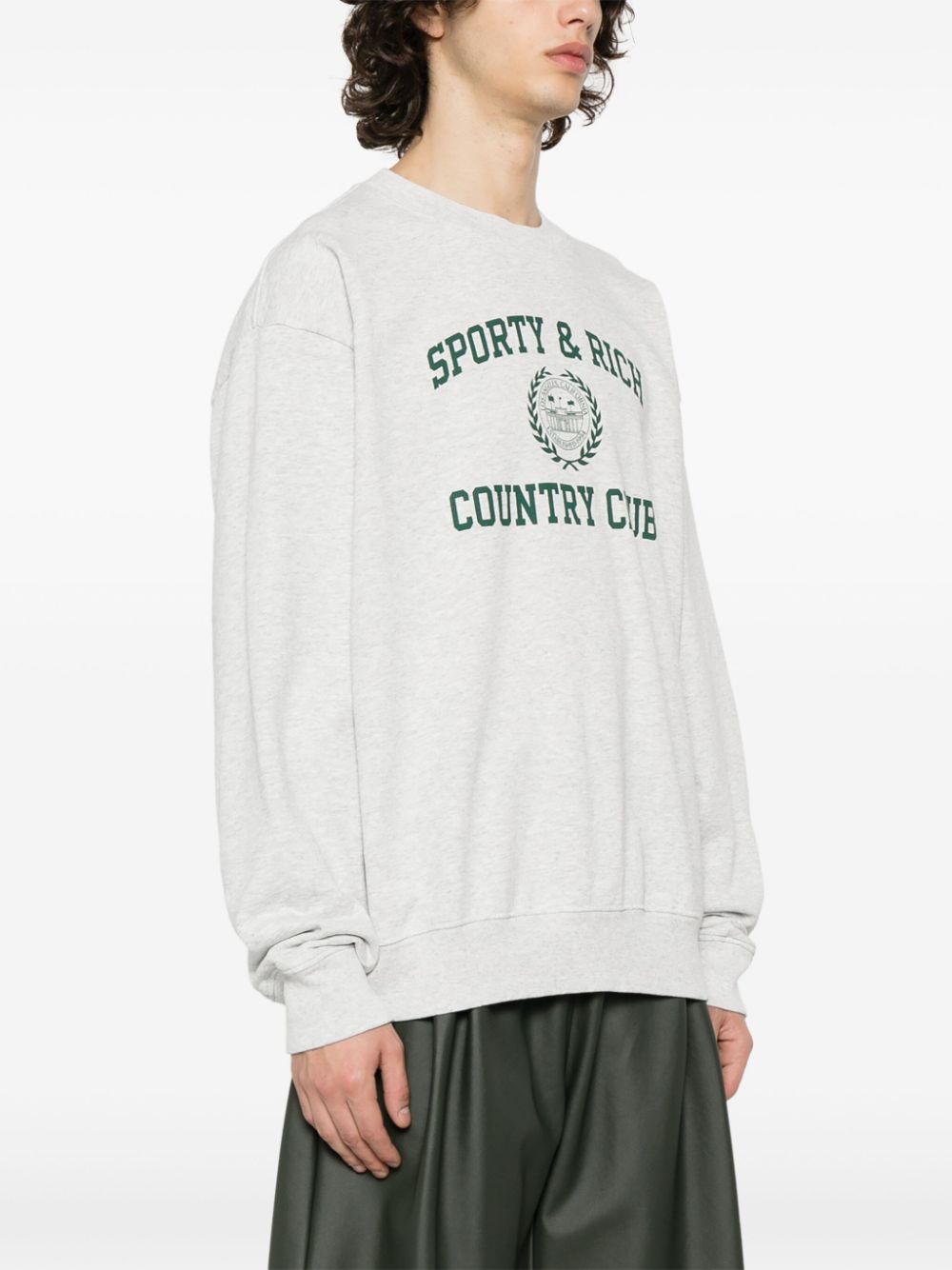 SPORTY & RICH Sweaters Grey CRAW2319HGHEATHERGRAY19 (Sporty & Rich / スウェット・フーディー ) | Sporty & Rich (スポーティアンドリッチ)(3)