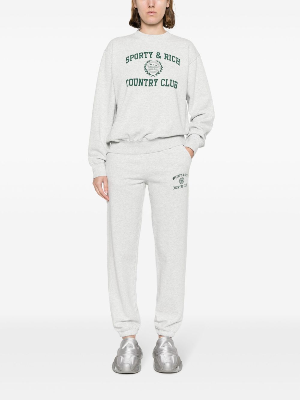 SPORTY & RICH Trousers Grey SWAW2312HGHEATHERGRAY19 (Sporty & Rich / パンツ ) | Sporty & Rich (スポーティアンドリッチ)(3)