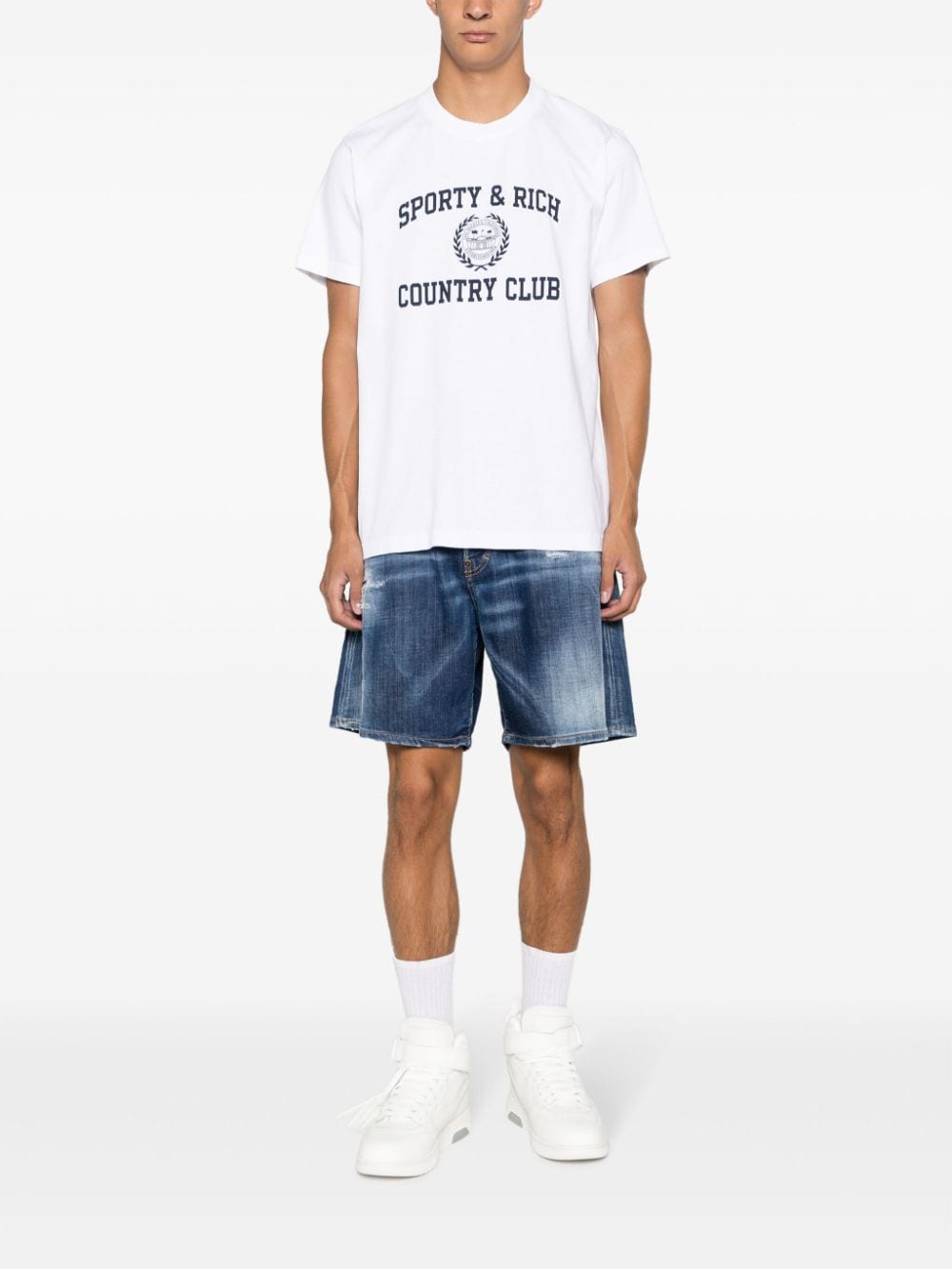 SPORTY & RICH T-shirts and Polos White TSAW2382WHWHITE48 (Sporty & Rich / Tシャツ・カットソー ) | Sporty & Rich (スポーティアンドリッチ)(4)