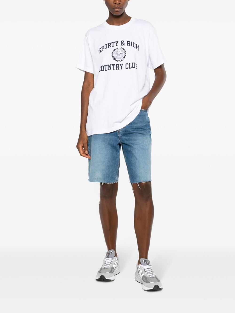 SPORTY & RICH T-shirts and Polos White TSAW2382WHWHITE48 (Sporty & Rich / Tシャツ・カットソー ) | Sporty & Rich (スポーティアンドリッチ)(5)