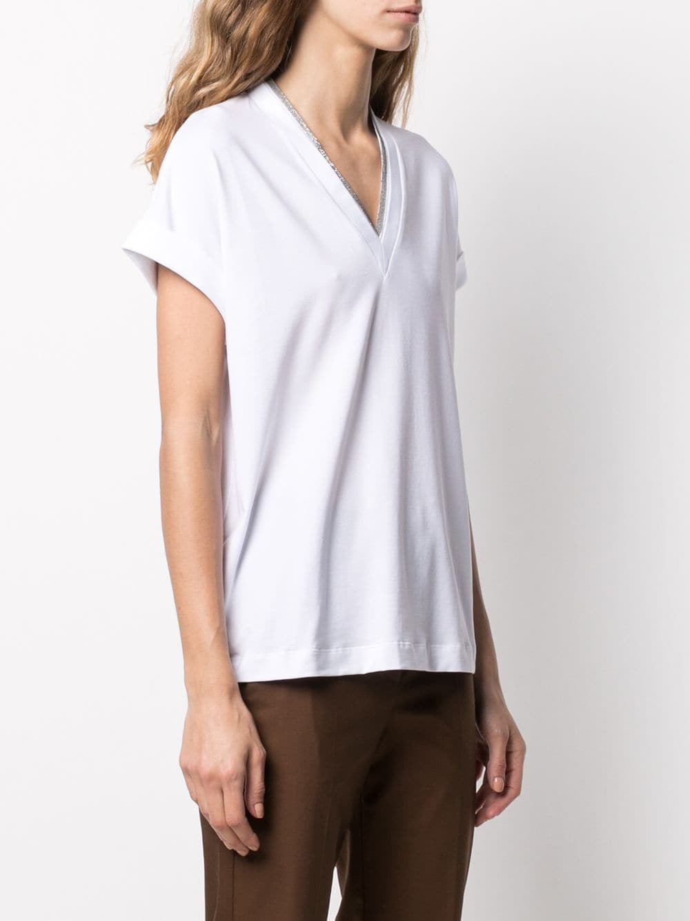 Brunello Cucinelli T-shirts and Polos White M0T18BD222C159 (Brunello Cucinelli / Tシャツ・カットソー ) | Brunello Cucinelli (ブルネロ・クチネリ)(2)