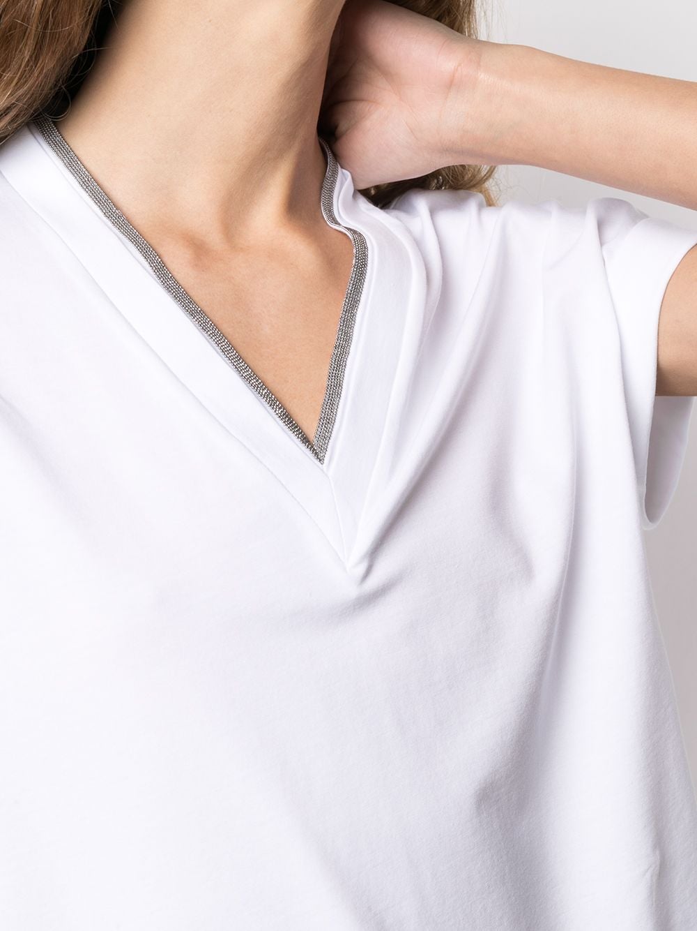 Brunello Cucinelli T-shirts and Polos White M0T18BD222C159 (Brunello Cucinelli / Tシャツ・カットソー ) | Brunello Cucinelli (ブルネロ・クチネリ)(4)