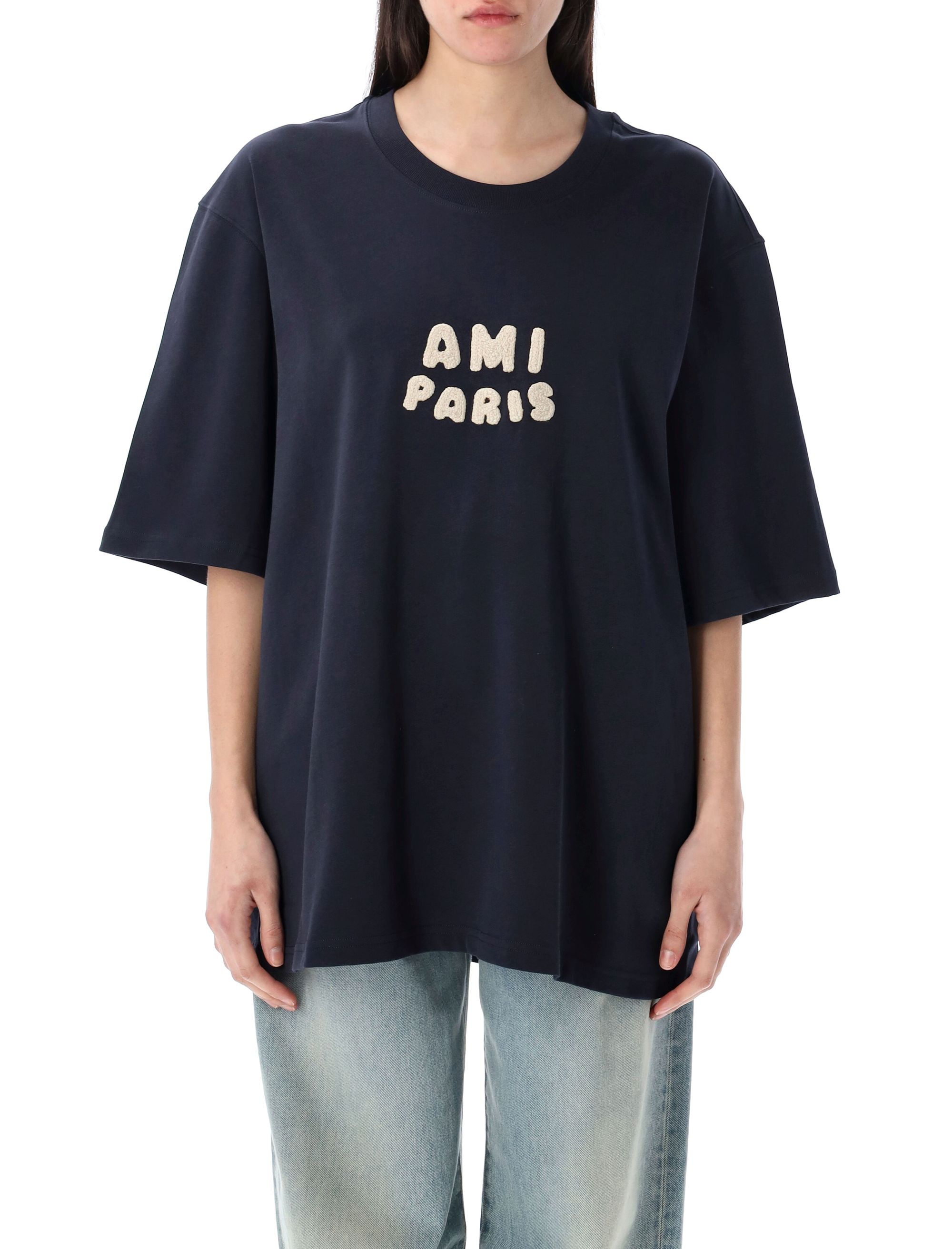 Ami Paris T-shirts and Polos Blue UTS075726W4011 (AMI Paris / Tシャツ・カットソー ) | AMI Paris (アミパリス)