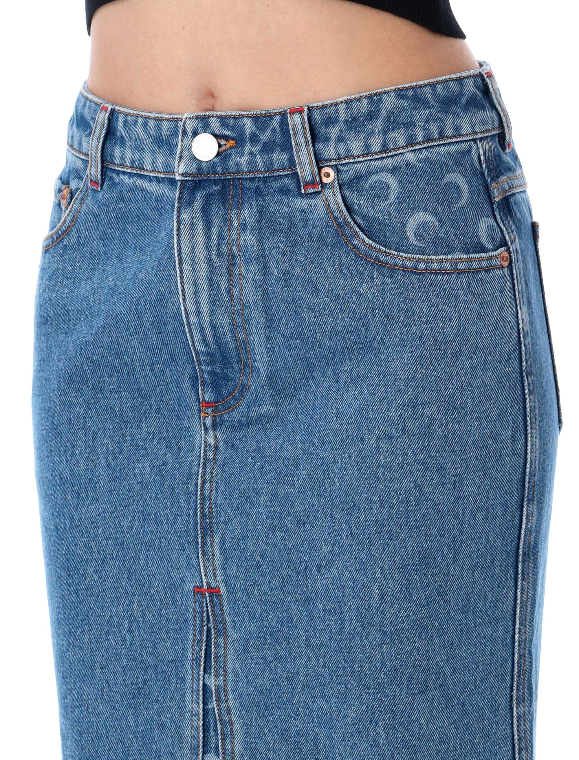 MARINE SERRE Skirts Blue WSK074ACDEN0002BL05 (MARINE SERRE / スカート ) | MARINE SERRE (マリーン セル)(2)