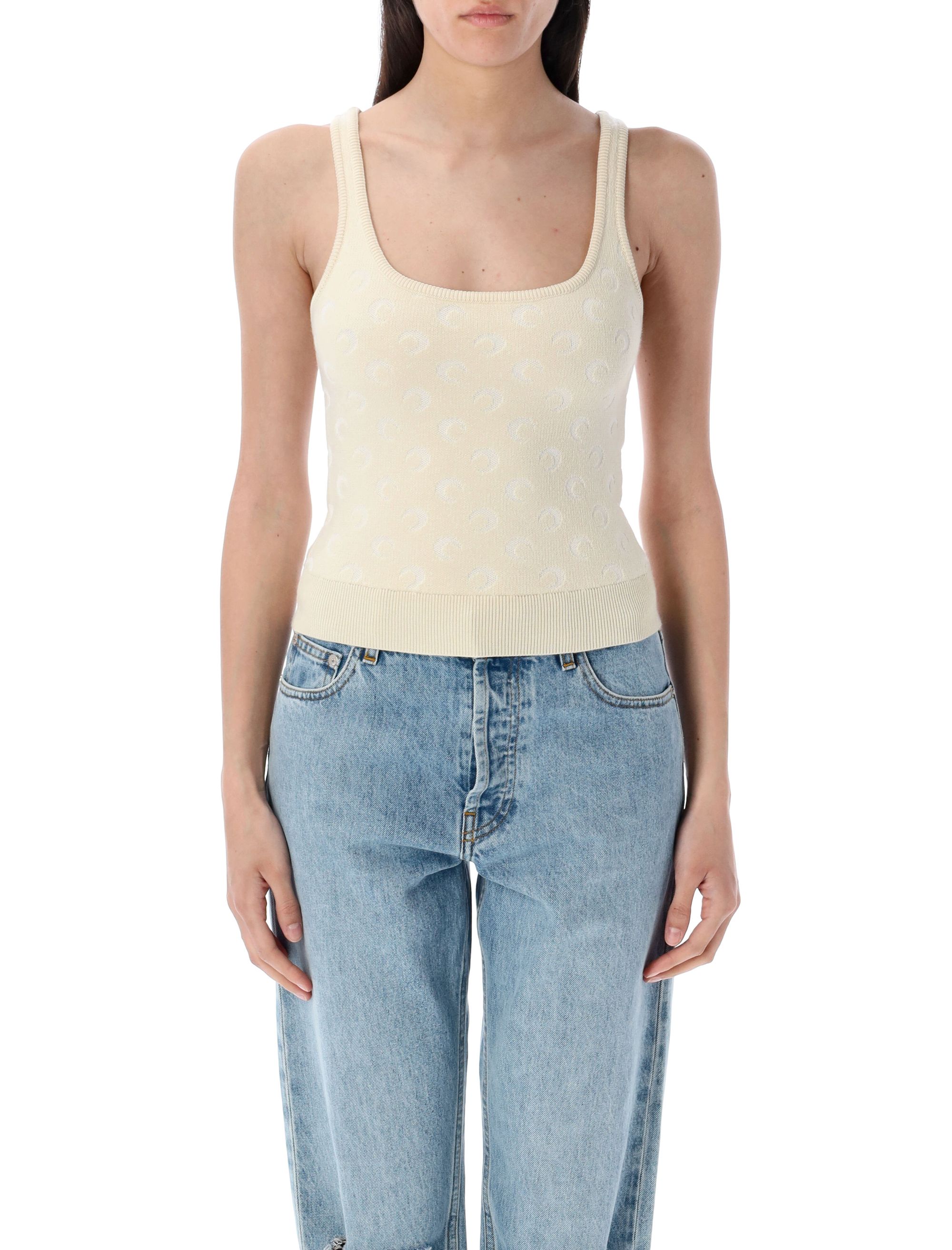 MARINE SERRE Top Beige WTK061ACKNI0530WH20 (MARINE SERRE / タンクトップ・キャミソール ) | MARINE SERRE (マリーン セル)