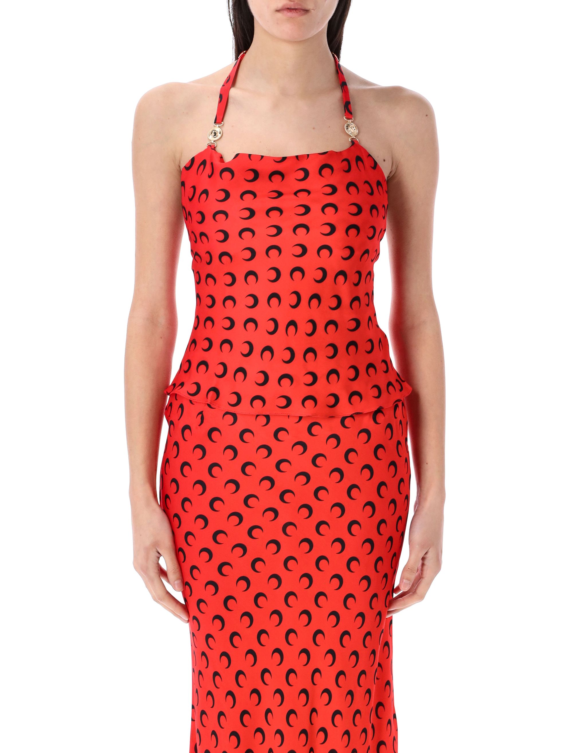 MARINE SERRE Top Red WTO426ACWOV0060RD10 (MARINE SERRE / タンクトップ・キャミソール ) | MARINE SERRE (マリーン セル)