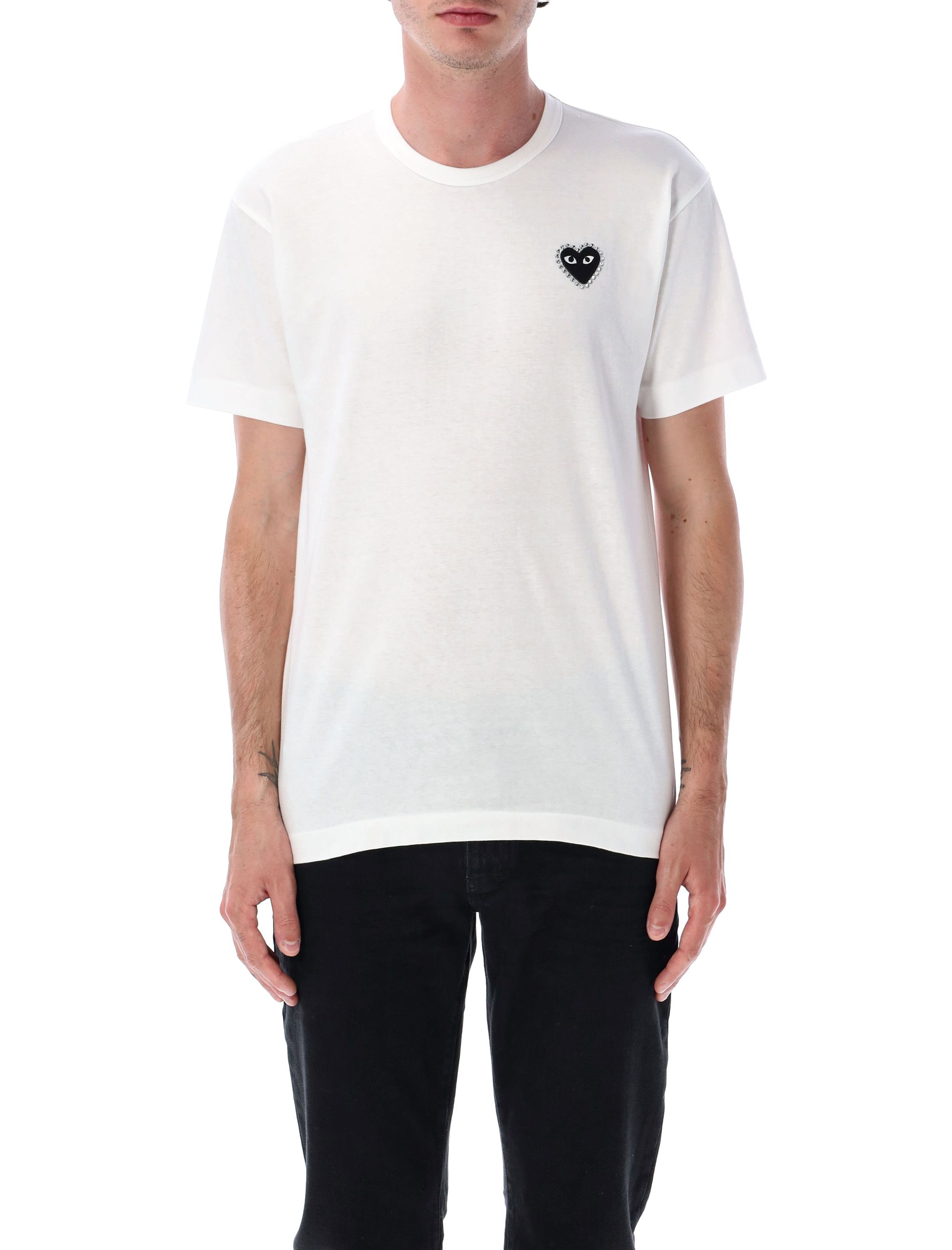 COMME DES GARCONS PLAY T-shirts and Polos White AXT8010511 (PLAY Comme Des Garçons / Tシャツ・カットソー ) | PLAY Comme Des Garçons (プレイ コムデギャルソン)(3)
