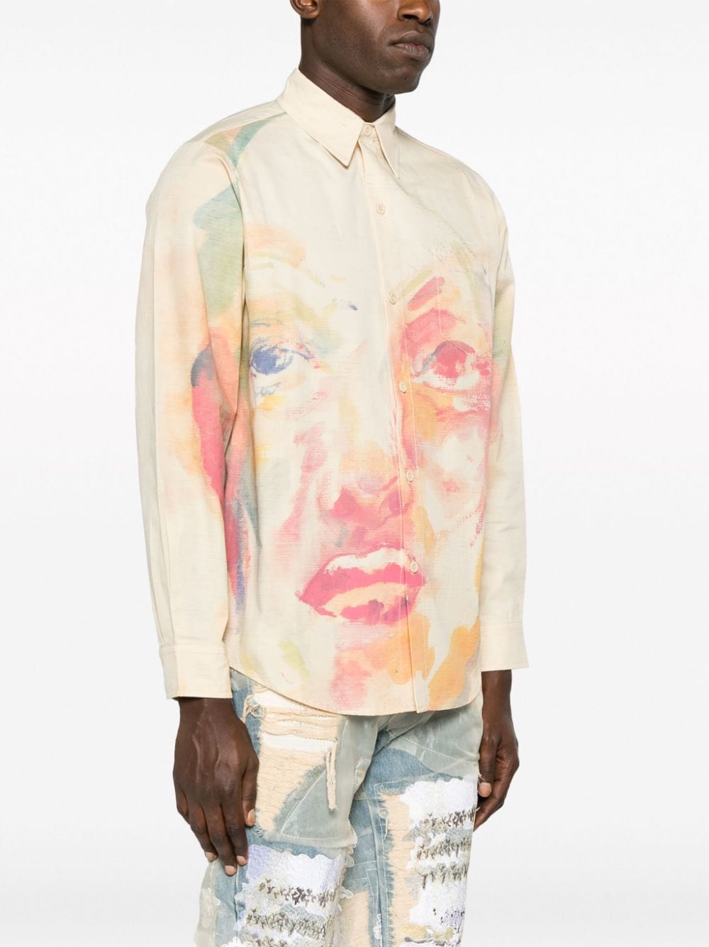 KIDSUPER Shirts Beige AW23LTP02NATURAL (KidSuper Studios / シャツ・ブラウス ) | KidSuper Studios (キッドスーパー ストゥディオス)(3)