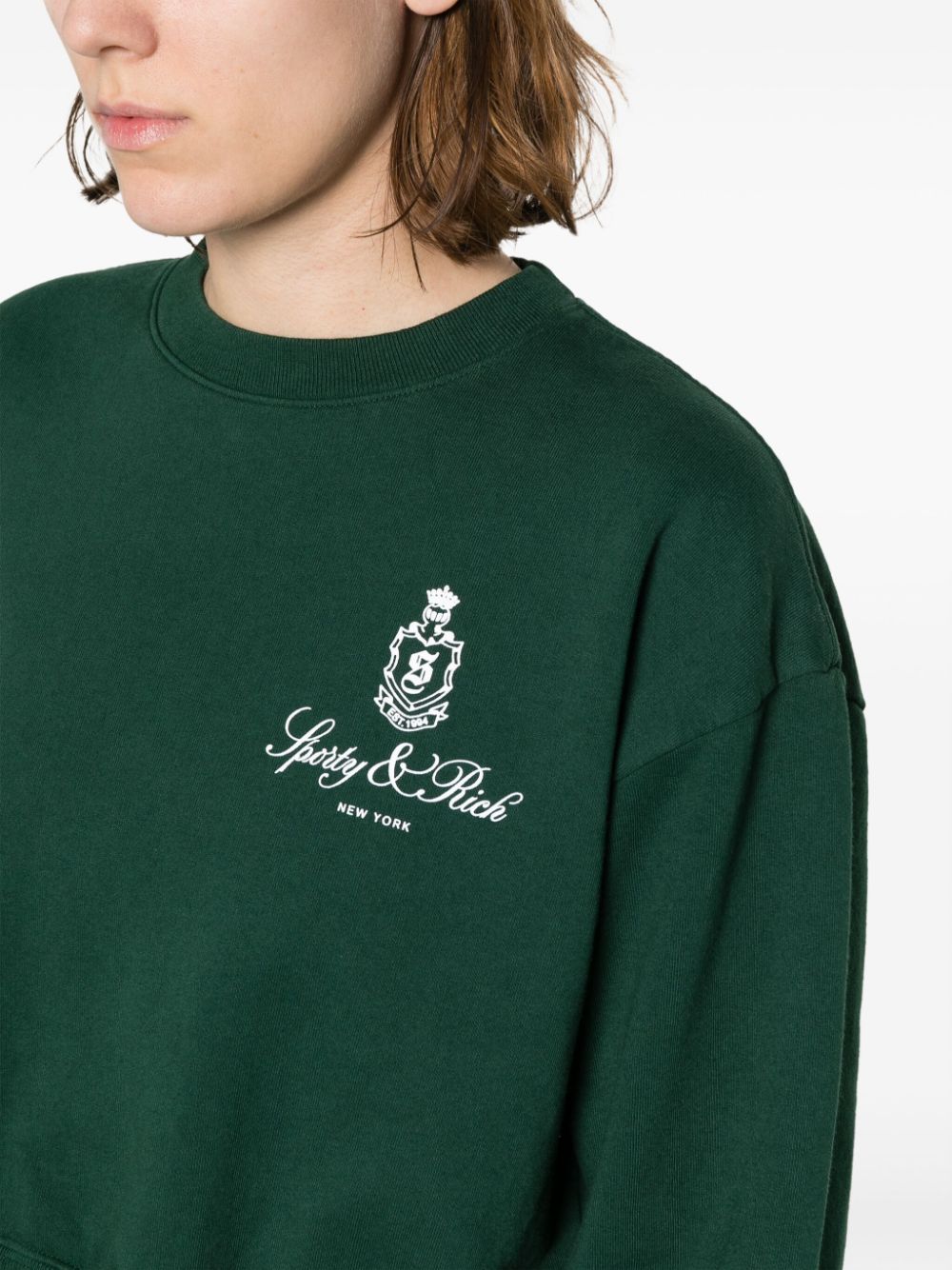 SPORTY & RICH Sweaters Green CRAW2365FOFOREST15 (Sporty & Rich / スウェット・フーディー ) | Sporty & Rich (スポーティアンドリッチ)(4)