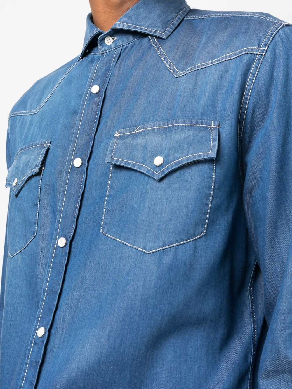 Brunello Cucinelli Shirts Denim MR6834008COM47 (Brunello Cucinelli / シャツ・ブラウス ) | Brunello Cucinelli (ブルネロ・クチネリ)(2)