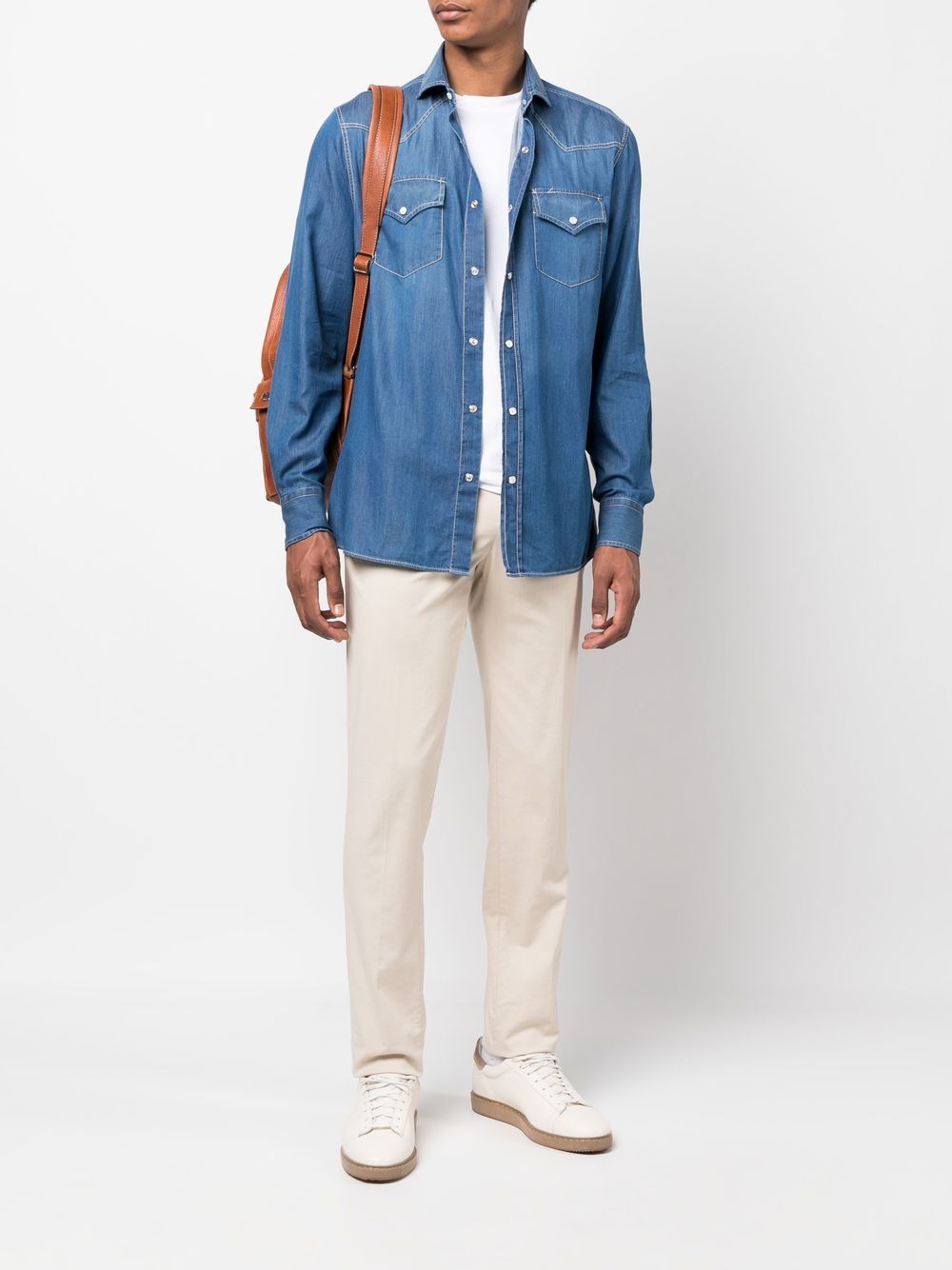 Brunello Cucinelli Shirts Denim MR6834008COM47 (Brunello Cucinelli / シャツ・ブラウス ) | Brunello Cucinelli (ブルネロ・クチネリ)(4)