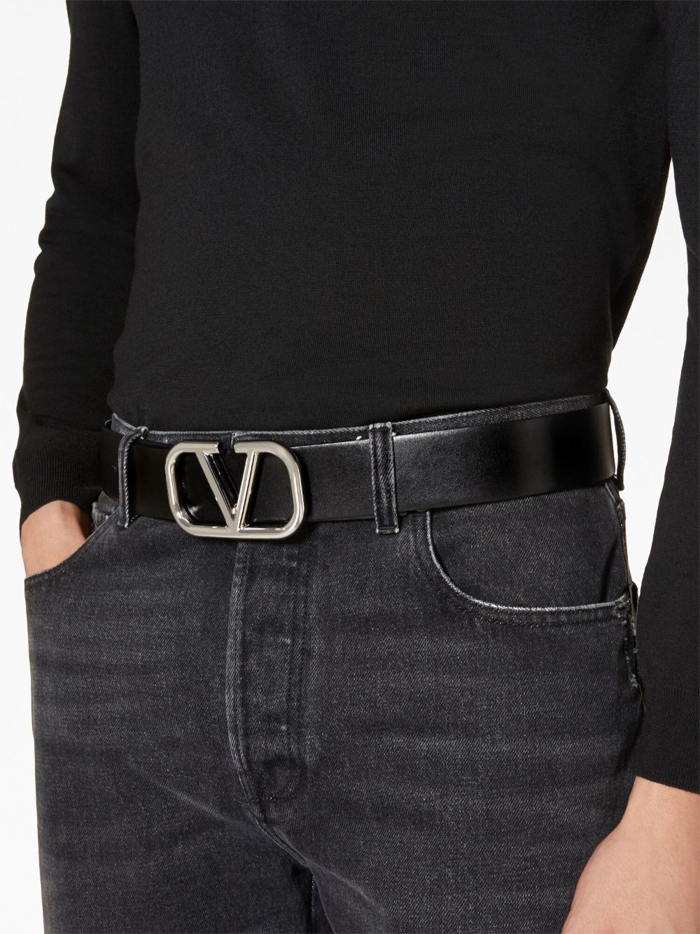 Valentino Garavani Belts Black 3Y2T0Q87SNP0NO (Valentino Garavani / ベルト・サスペンダー ) | Valentino Garavani (ヴァレンティノ)(1)