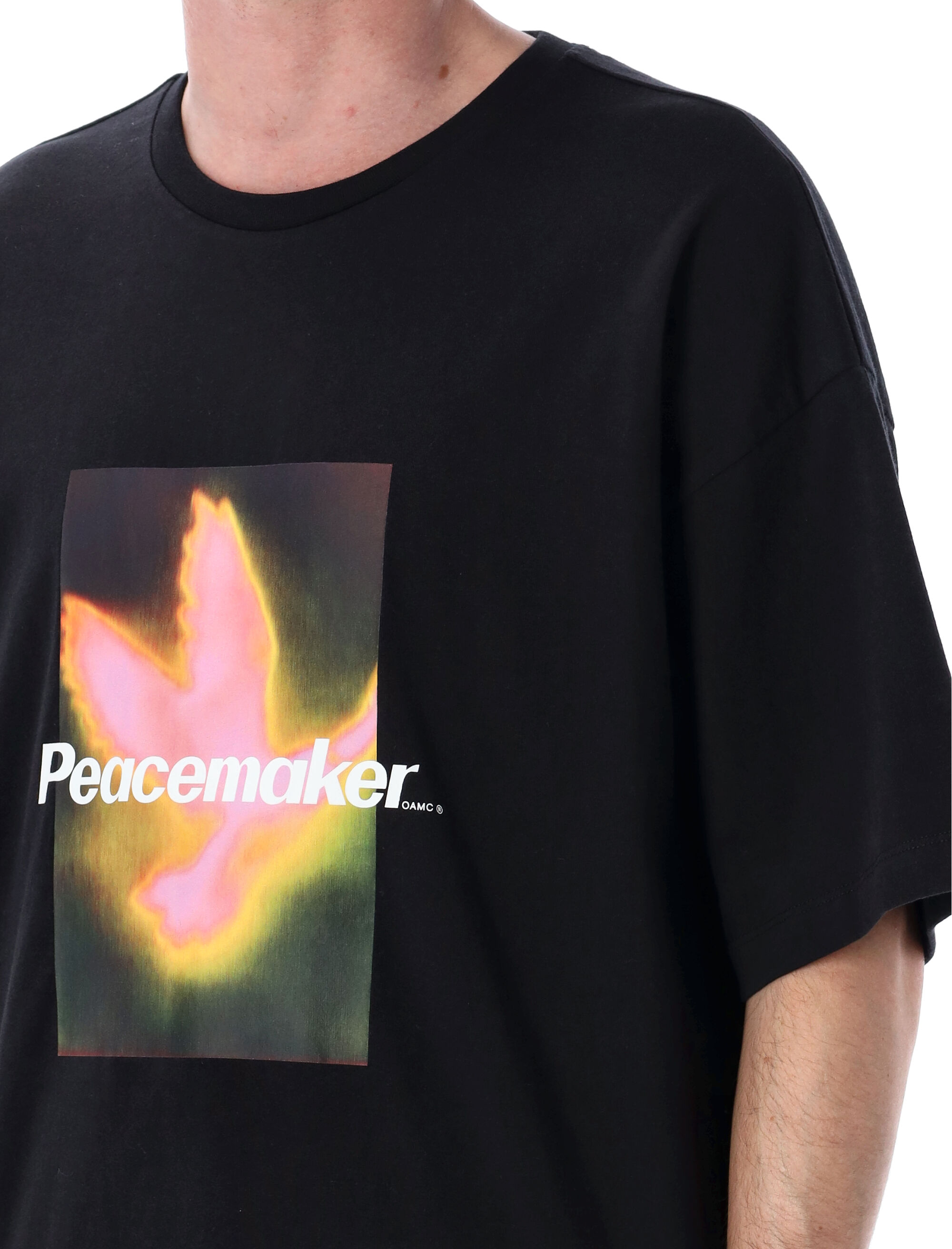 Tシャツ・カットソー OAMC Men T-shirt Black PCM1OT02HJE002099 BLK Tシャツ CLASSIC TEE BLACK WITH