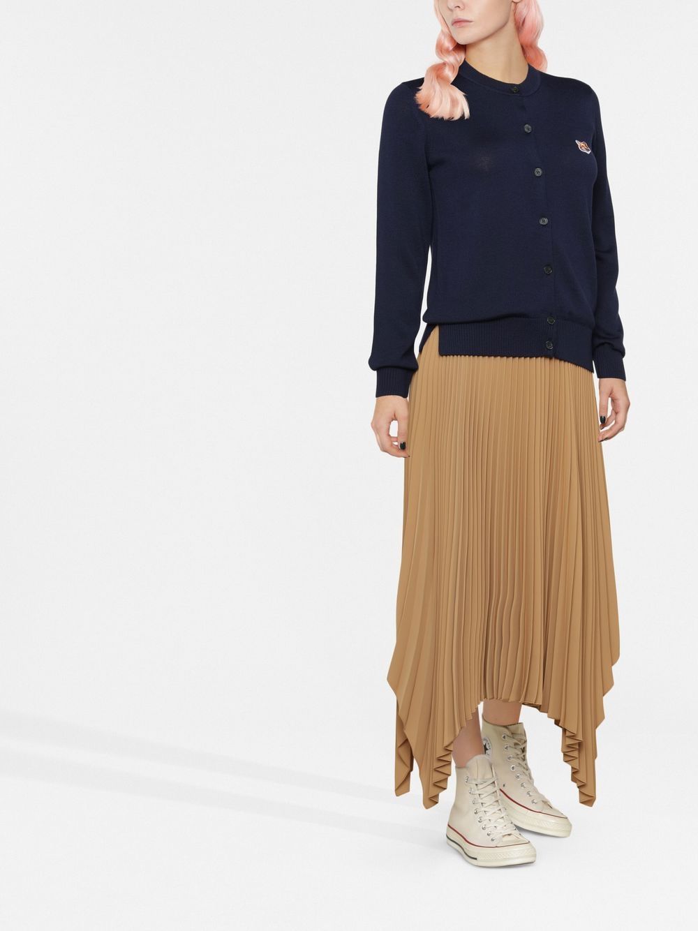 MAISON KITSUNE' Sweaters Blue HW00521KT1036P480 (Maison Kitsuné / ニット・セーター・カーディガン ) | Maison Kitsuné (メゾン キツネ)(1)