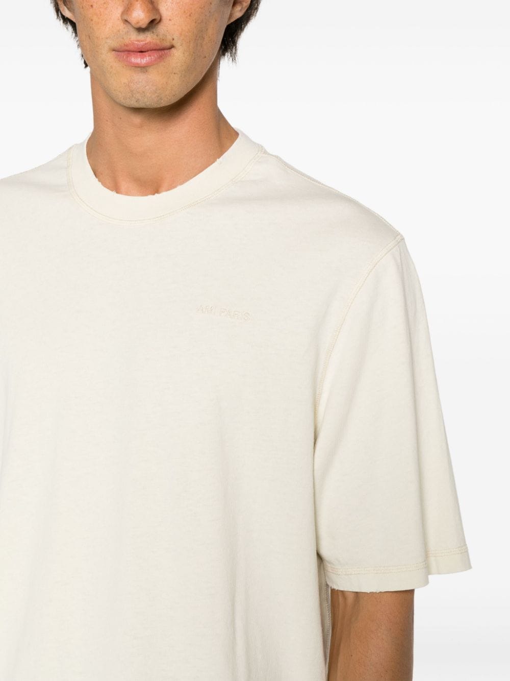 Ami Paris T-shirts and Polos White UTS016JE0051185 (AMI Paris / Tシャツ・カットソー ) | AMI Paris (アミパリス)(2)