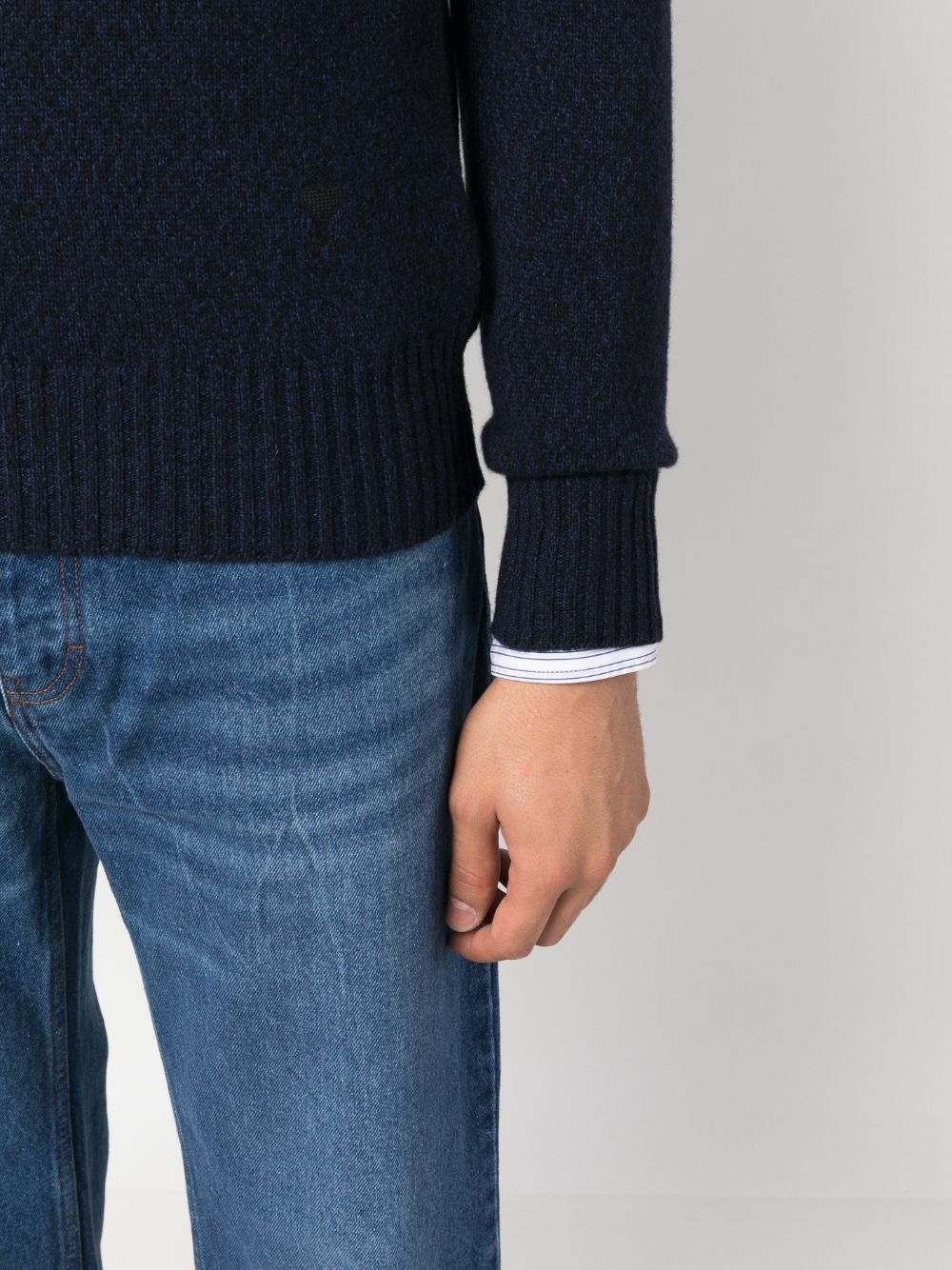 Ami Paris Sweaters Blue HKS127005430 (AMI Paris / ニット・セーター・カーディガン ) | AMI Paris (アミパリス)(3)