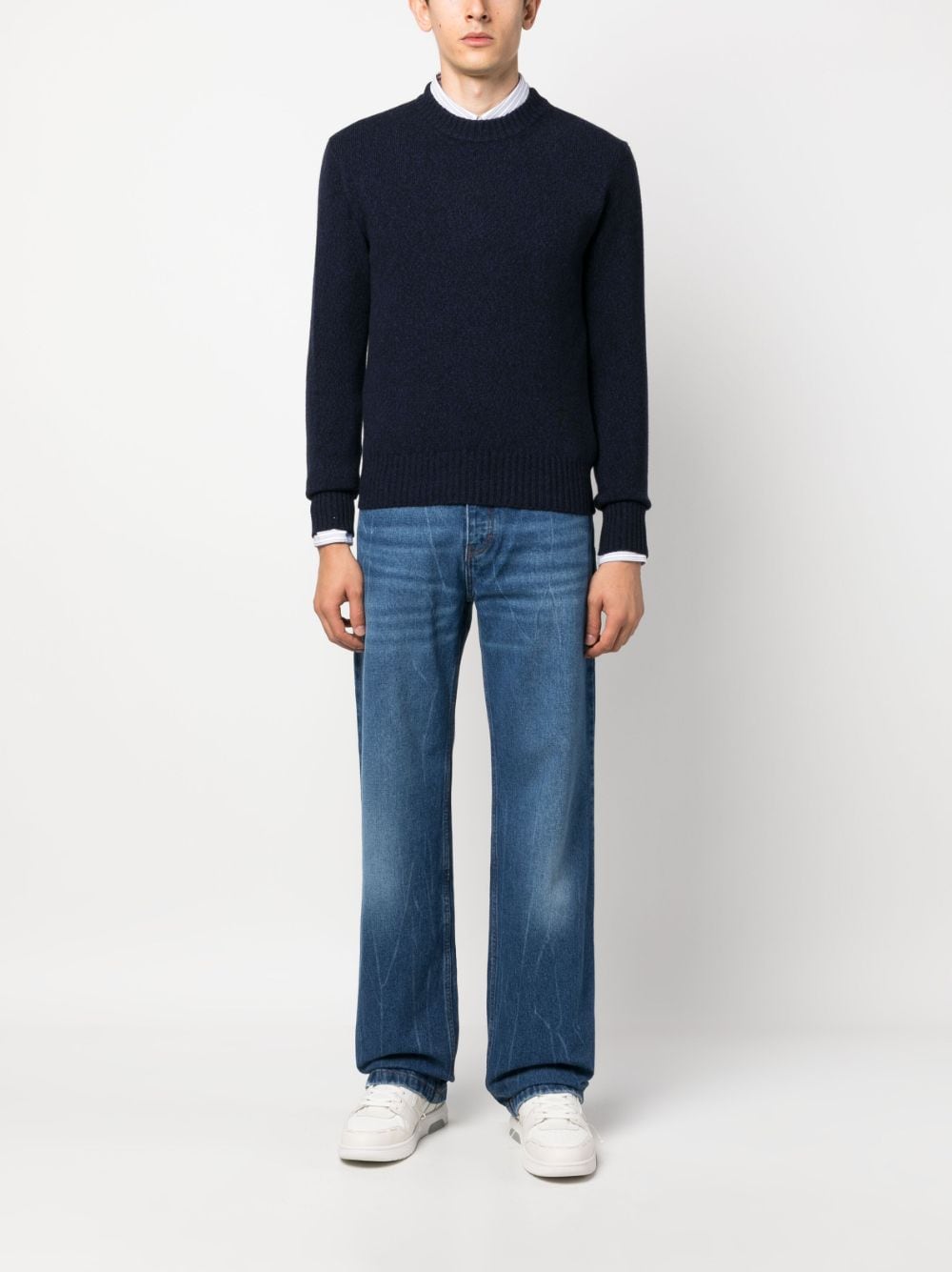 Ami Paris Sweaters Blue HKS127005430 (AMI Paris / ニット・セーター・カーディガン ) | AMI Paris (アミパリス)(4)
