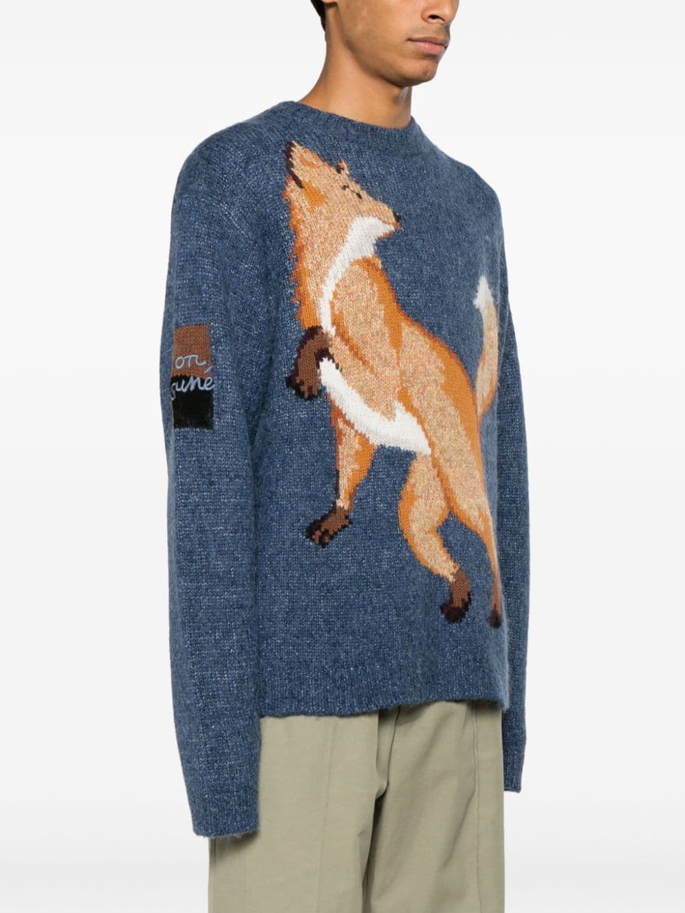 MAISON KITSUNE' Sweaters Blue LM00816KT1097M468 (Maison Kitsuné / ニット・セーター・カーディガン ) | Maison Kitsuné (メゾン キツネ)(1)