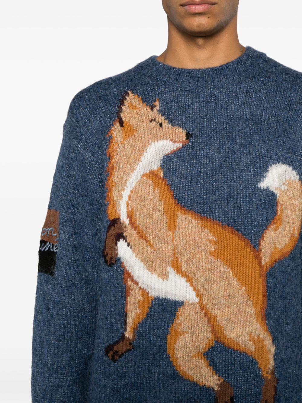 MAISON KITSUNE' Sweaters Blue LM00816KT1097M468 (Maison Kitsuné / ニット・セーター・カーディガン ) | Maison Kitsuné (メゾン キツネ)(2)