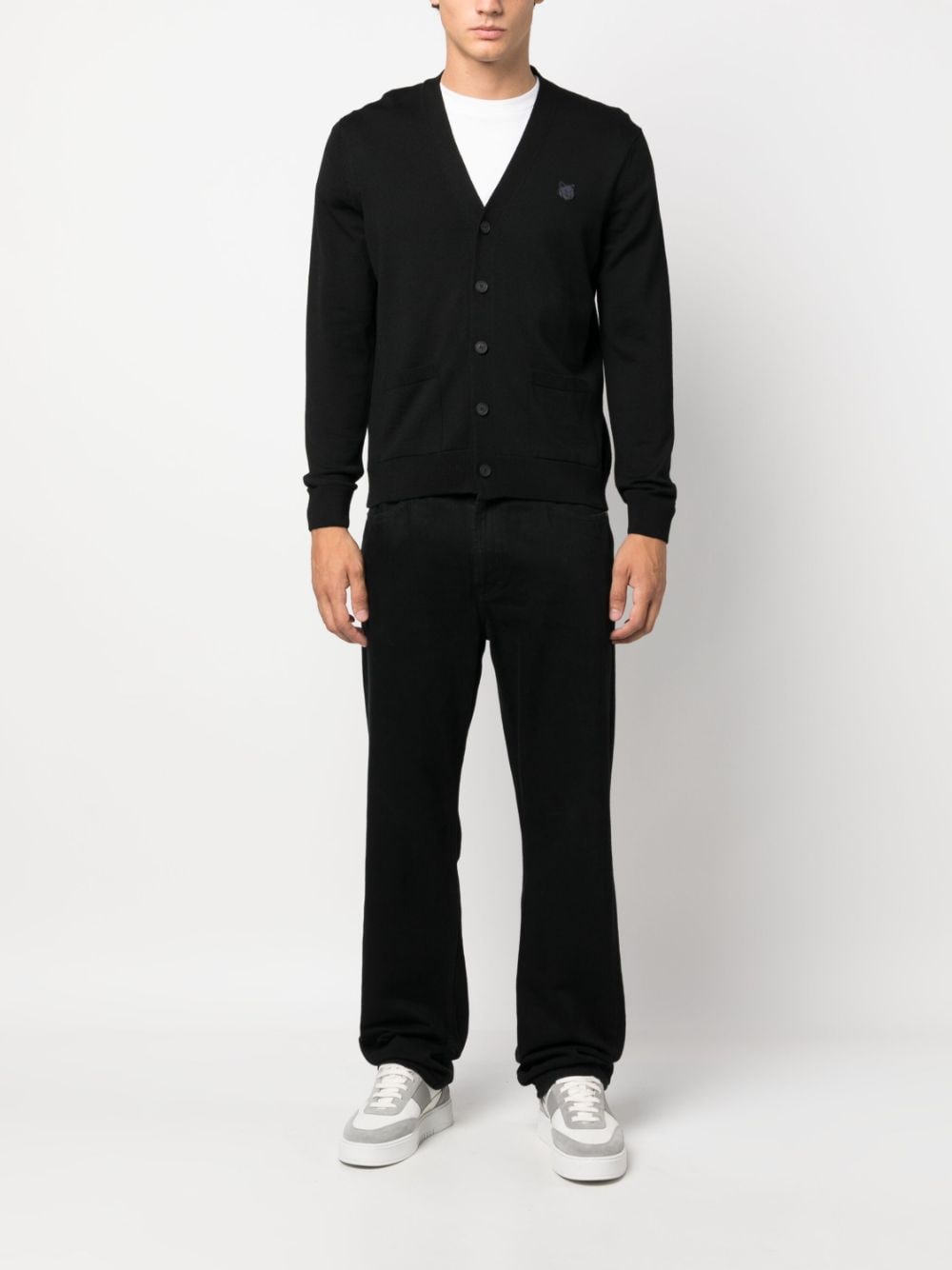 MAISON KITSUNE' Sweaters Black LM00505KT1036P199 (Maison Kitsuné / ニット・セーター・カーディガン ) | Maison Kitsuné (メゾン キツネ)(1)