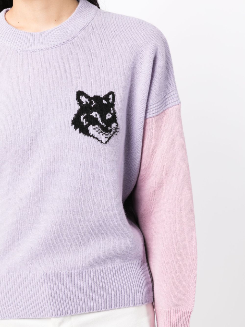 MAISON KITSUNE' Sweaters Lilac LW00810KT1063M534 (Maison Kitsuné / ニット・セーター・カーディガン ) | Maison Kitsuné (メゾン キツネ)(2)