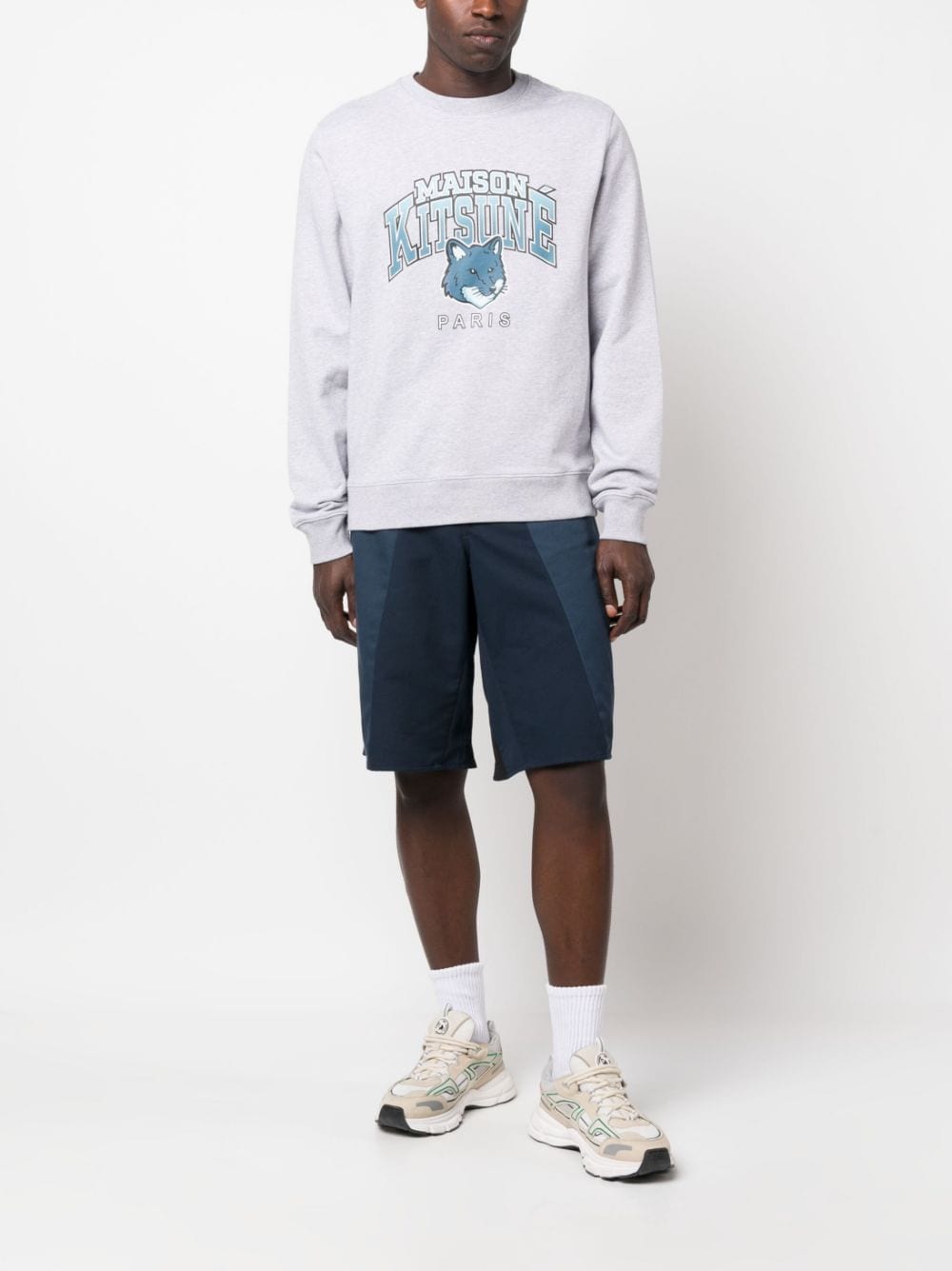 MAISON KITSUNE' Sweaters Light Grey LM00305KM0001H120 (Maison Kitsuné / スウェット・フーディー ) | Maison Kitsuné (メゾン キツネ)(2)