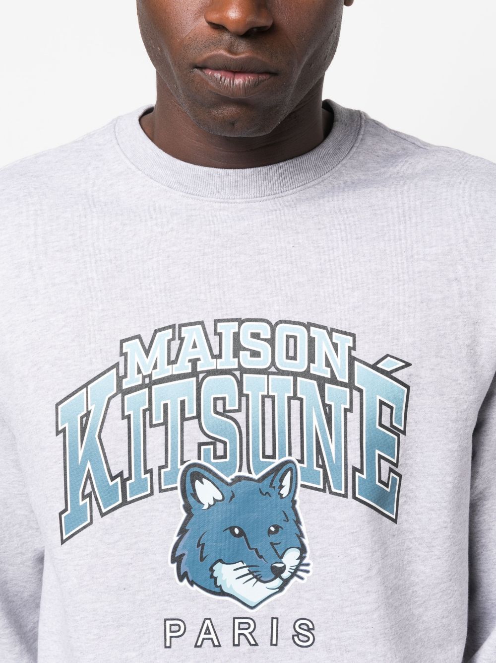 MAISON KITSUNE' Sweaters Light Grey LM00305KM0001H120 (Maison Kitsuné / スウェット・フーディー ) | Maison Kitsuné (メゾン キツネ)(4)