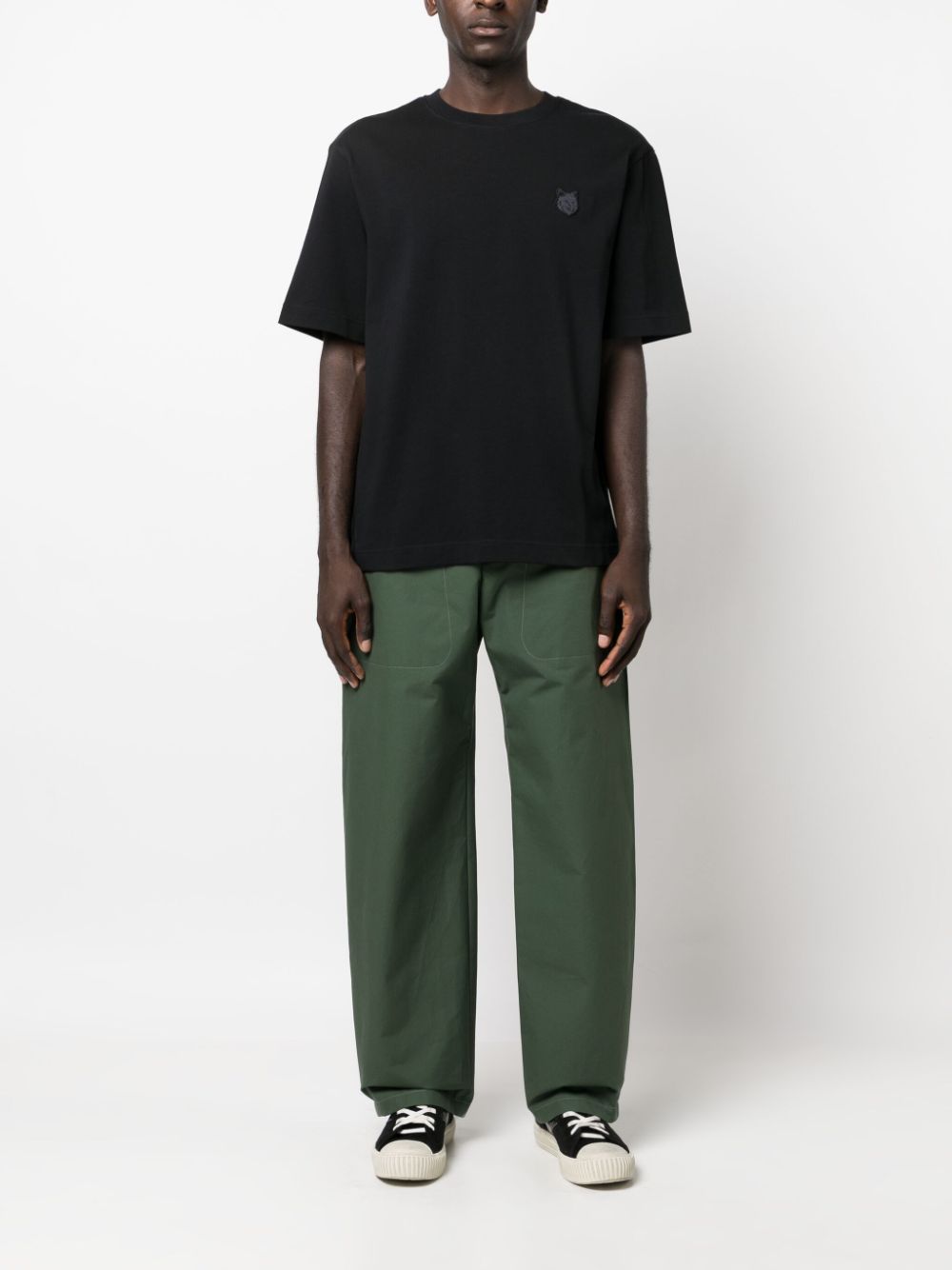 MAISON KITSUNE' T-shirts and Polos Black LM00107KJ0119P199 (Maison Kitsuné / Tシャツ・カットソー ) | Maison Kitsuné (メゾン キツネ)(1)