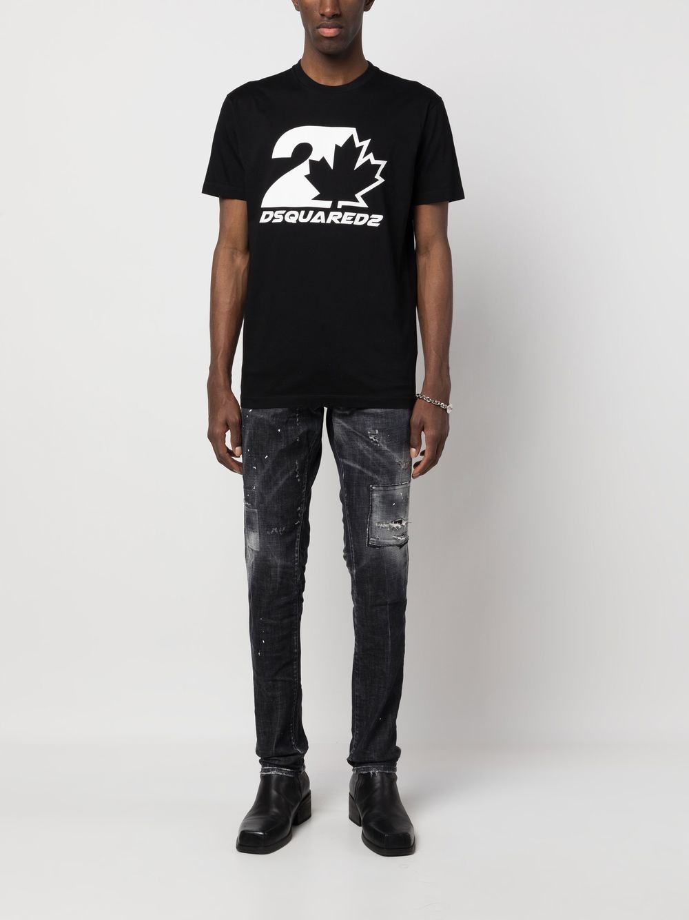 Dsquared2 T-shirts and Polos Black S74GD1157S23009900 (Dsquared2 / Tシャツ・カットソー ) | Dsquared2 (ディースクエアード)(2)