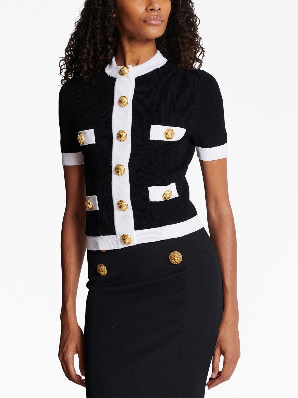 Balmain Sweaters Black BF1KL023KF01EAB (Balmain / ニット・セーター・カーディガン ) | Balmain (バルマン)(1)